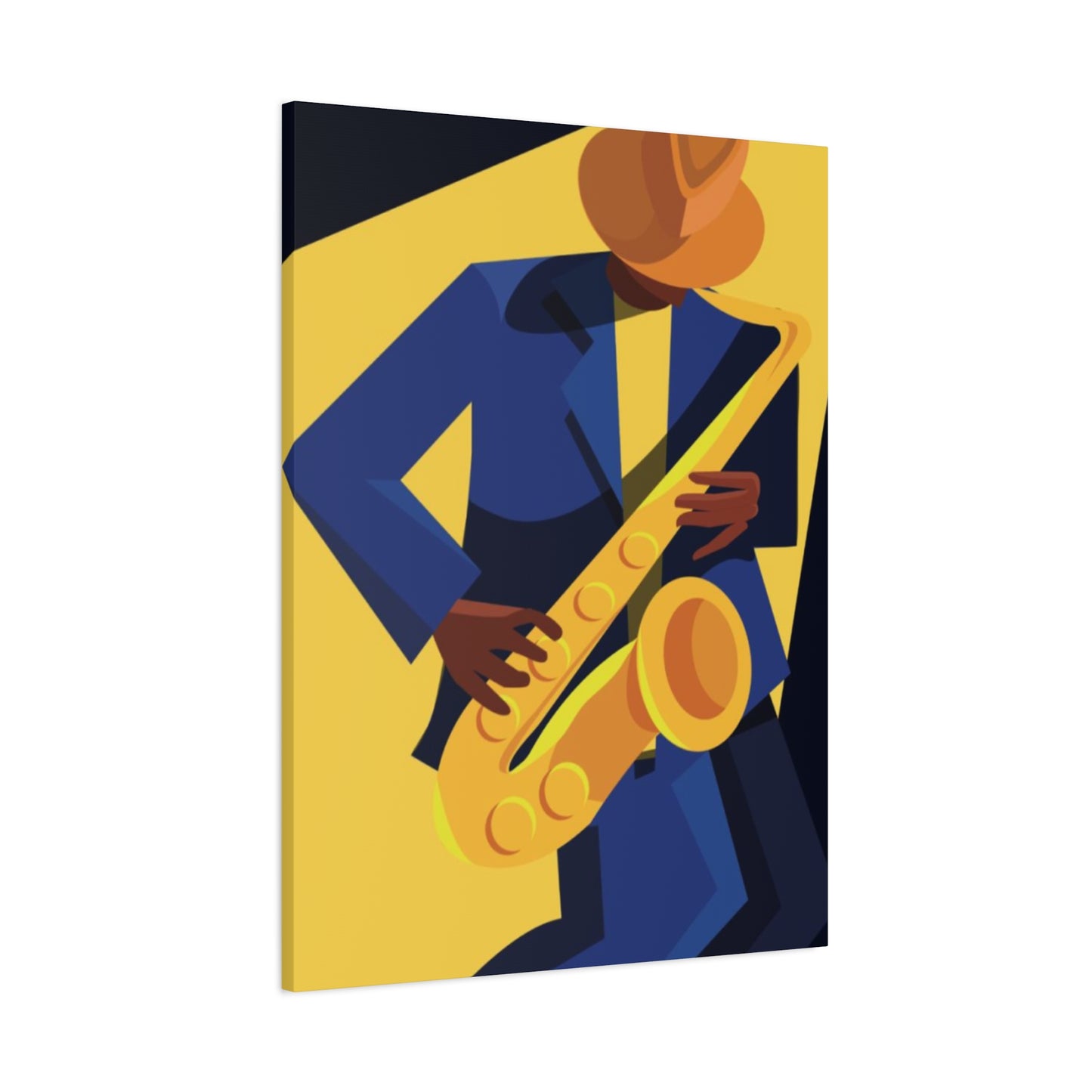 Artist With Saxophone Painting Jazz Wall Art & Canvas Prints