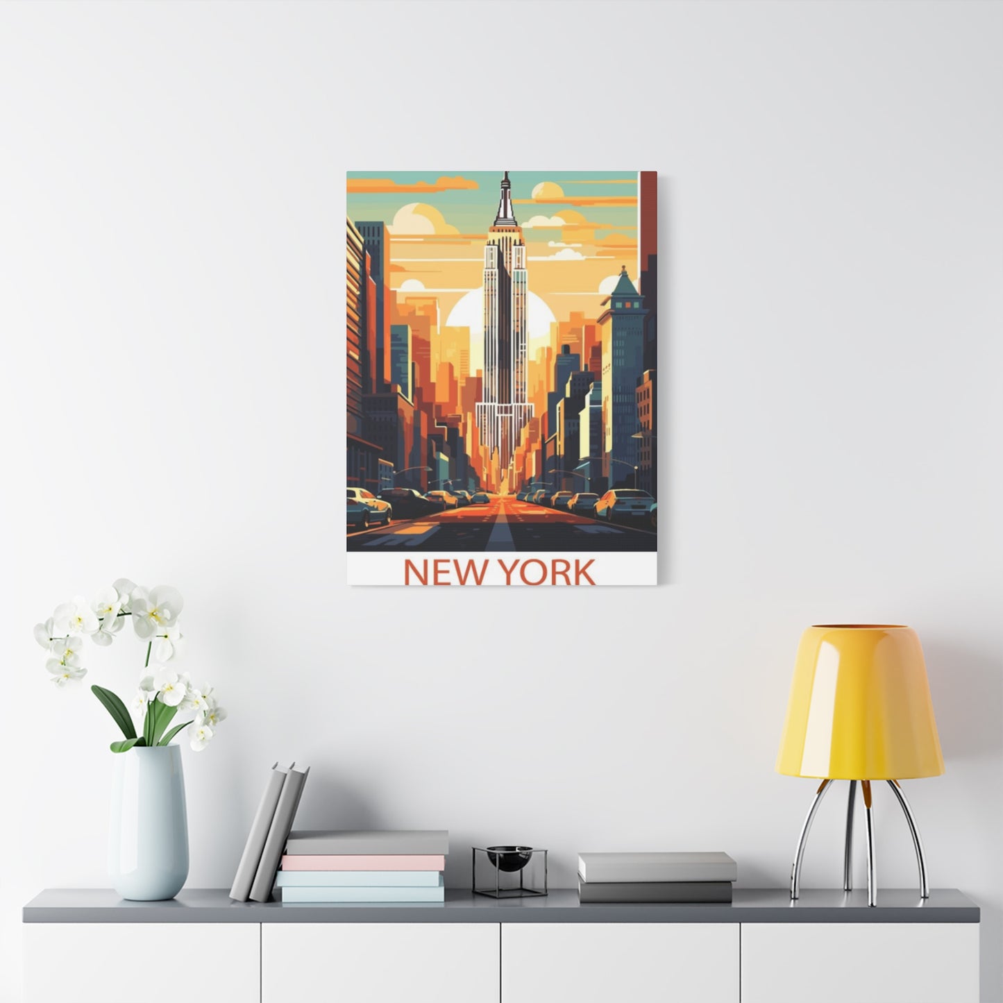 Empire State Building Sunrise NYC Skyline Wall Art & Canvas Prints