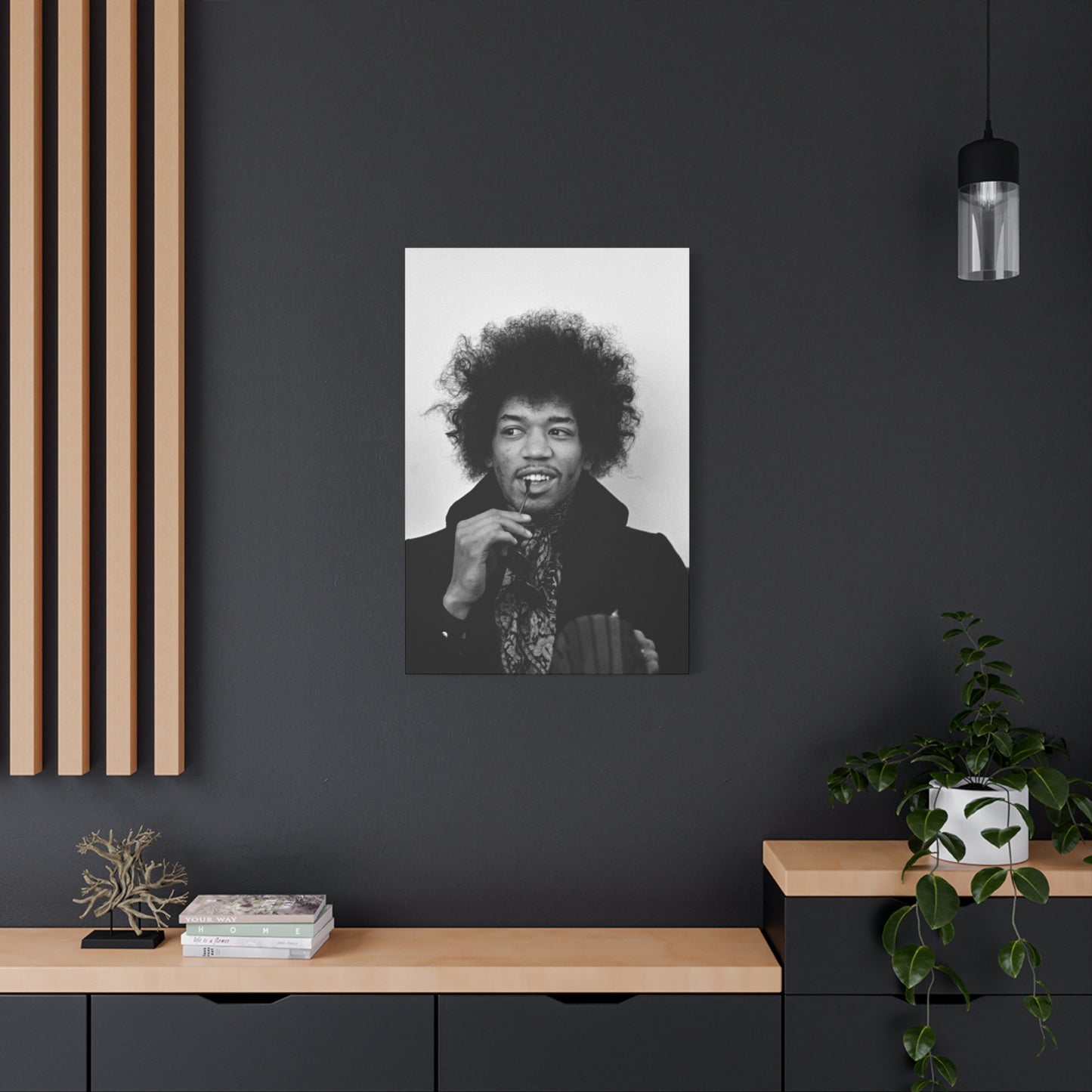 Monochrome Jimi Hendrix Poster Wall Art & Canvas Prints