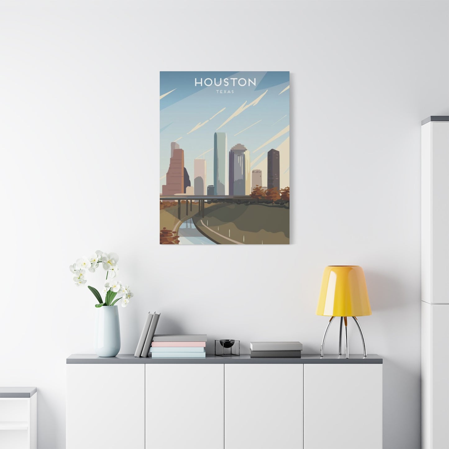 Aesthetic Houston Skyline Wall Art & Canvas Prints