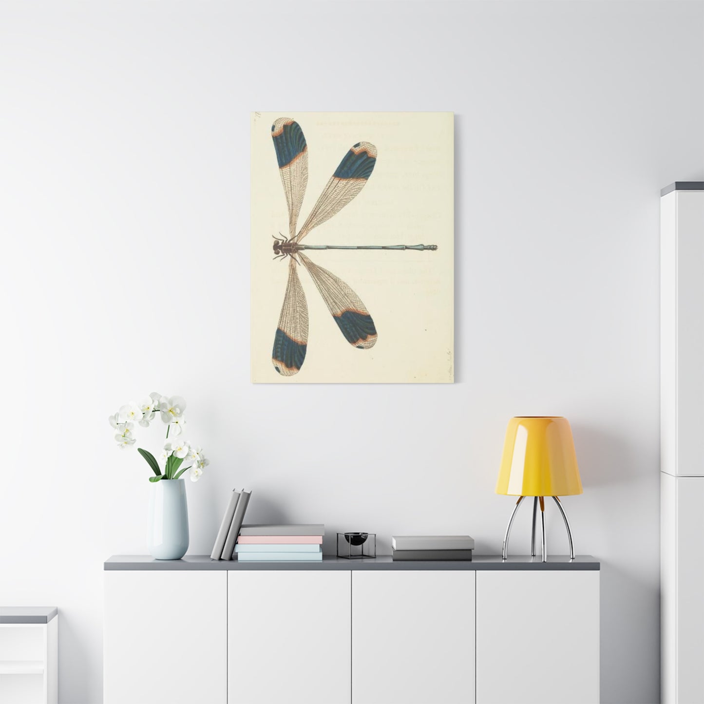 Earthy Blue Dragonfly Wall Art & Canvas Prints