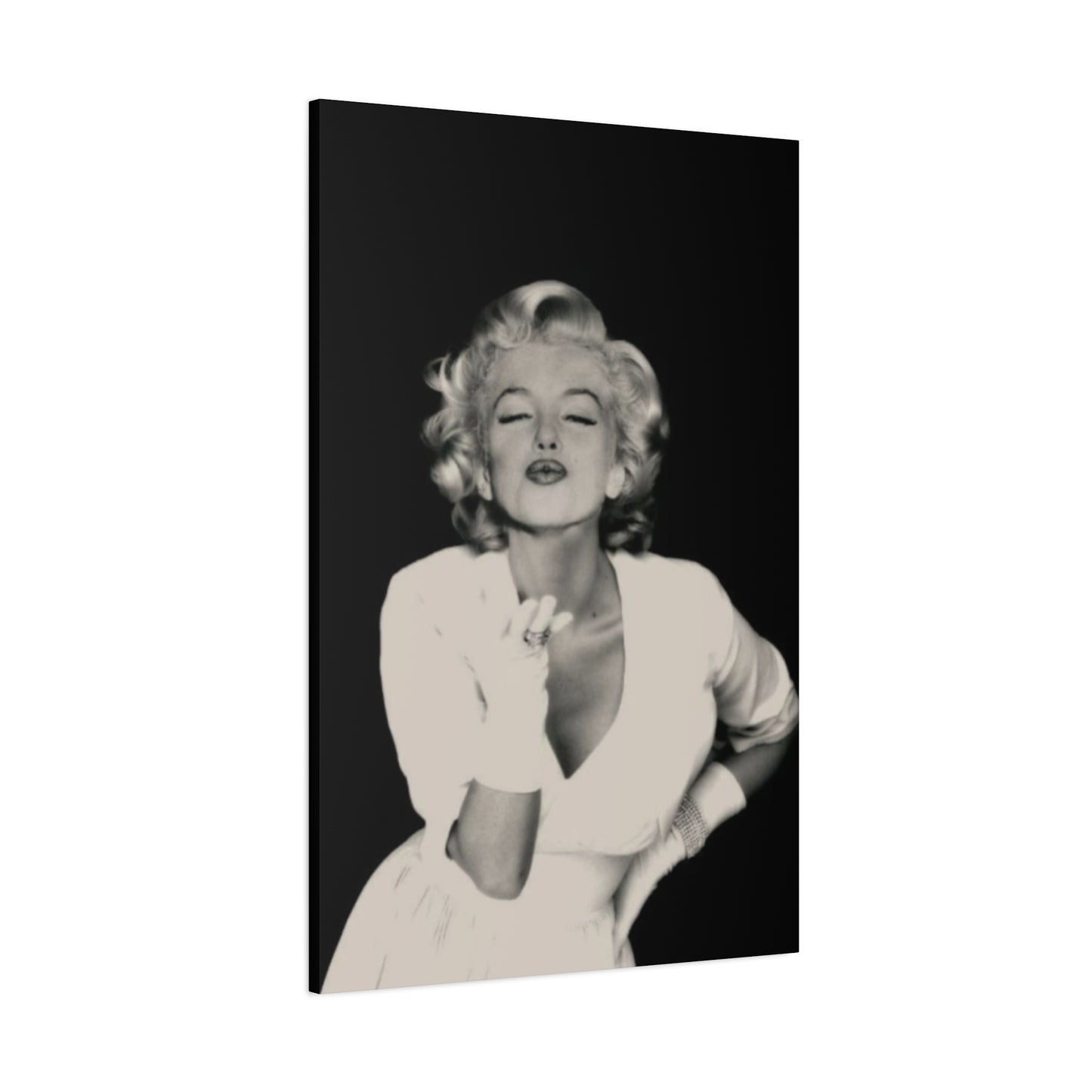 Beautiful Marilyn Monroe Flying Kiss Candid Photo Wall Art & Canvas Prints