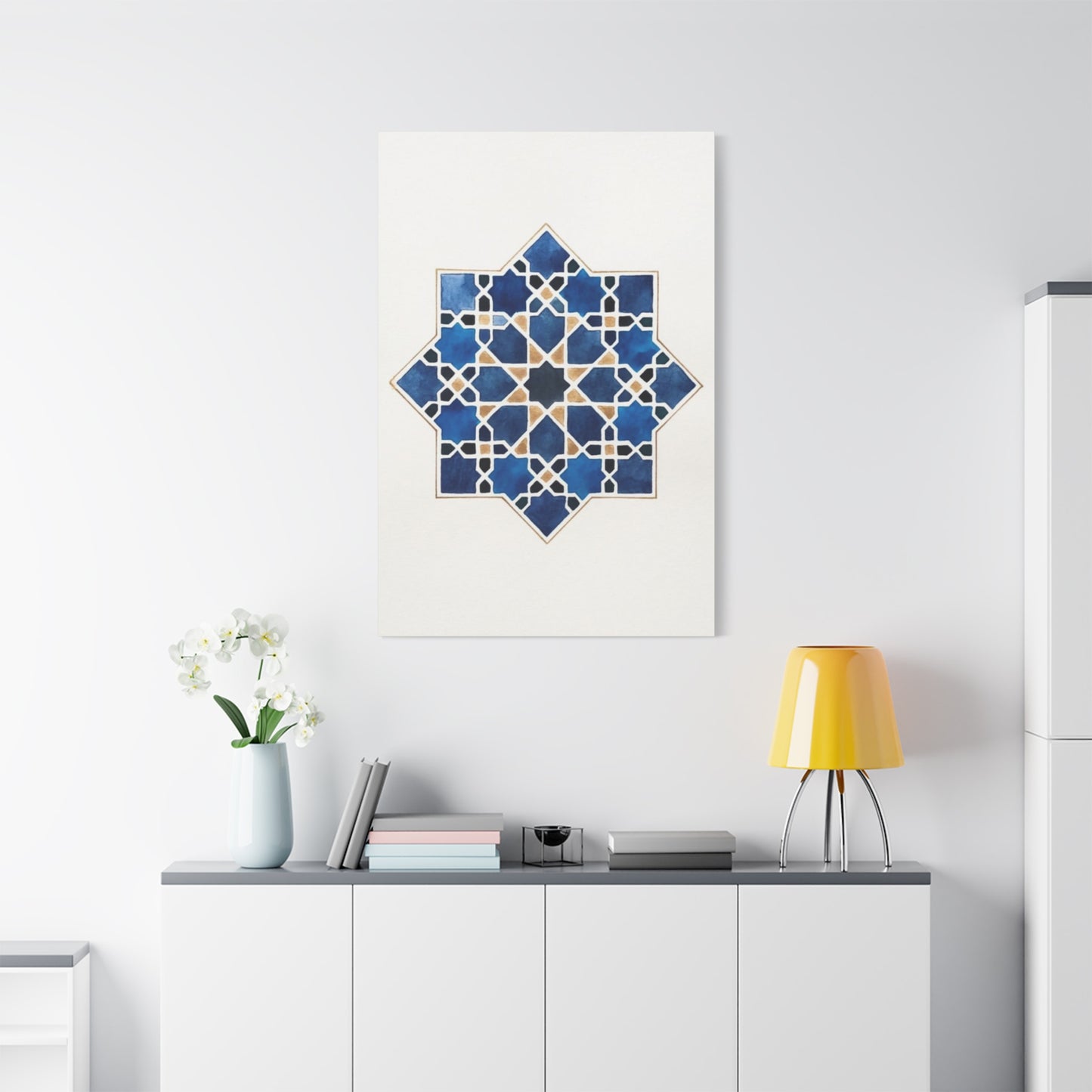 Blue Pattern Moroccan Wall Art & Canvas Prints