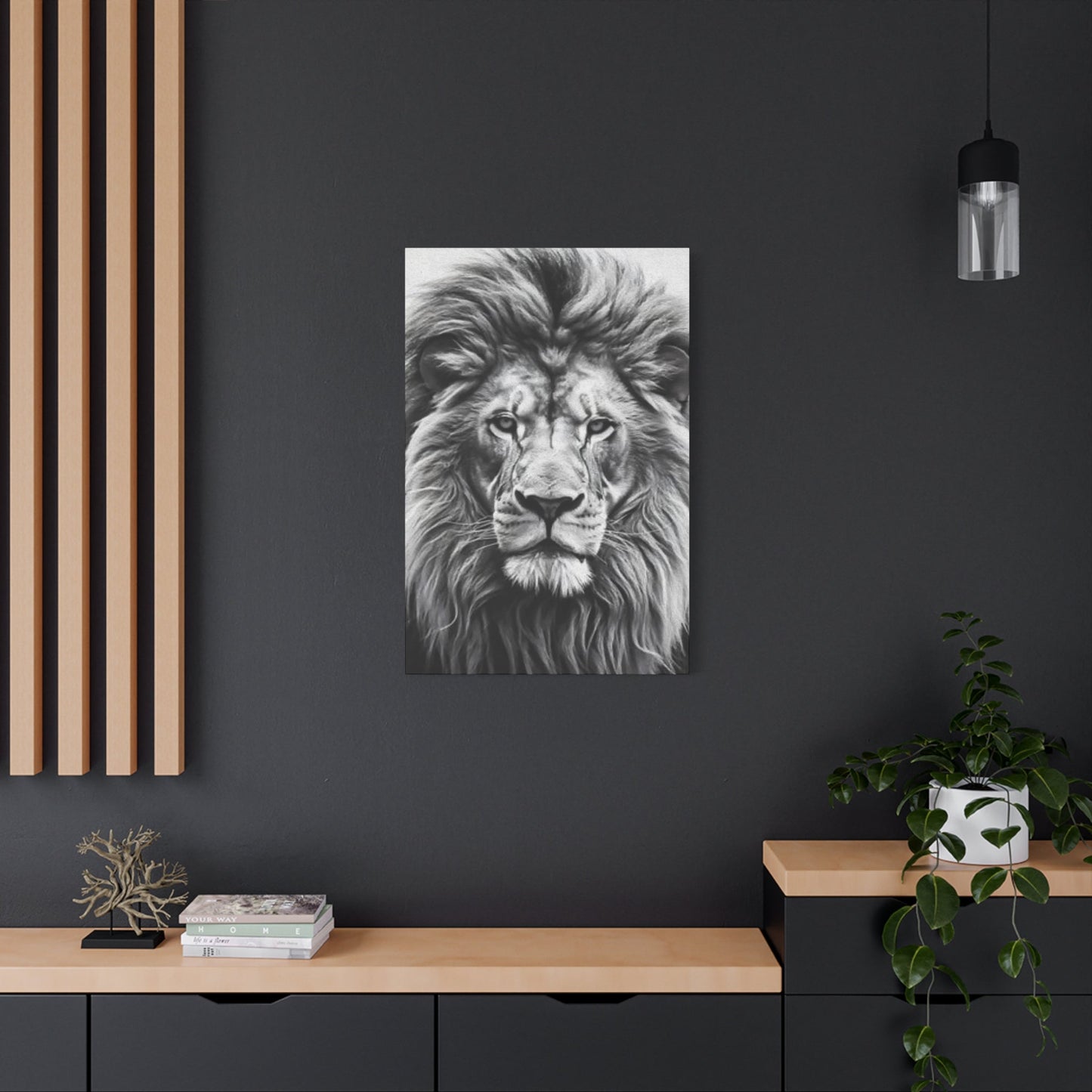 Lion BW Wall Art & Canvas Prints