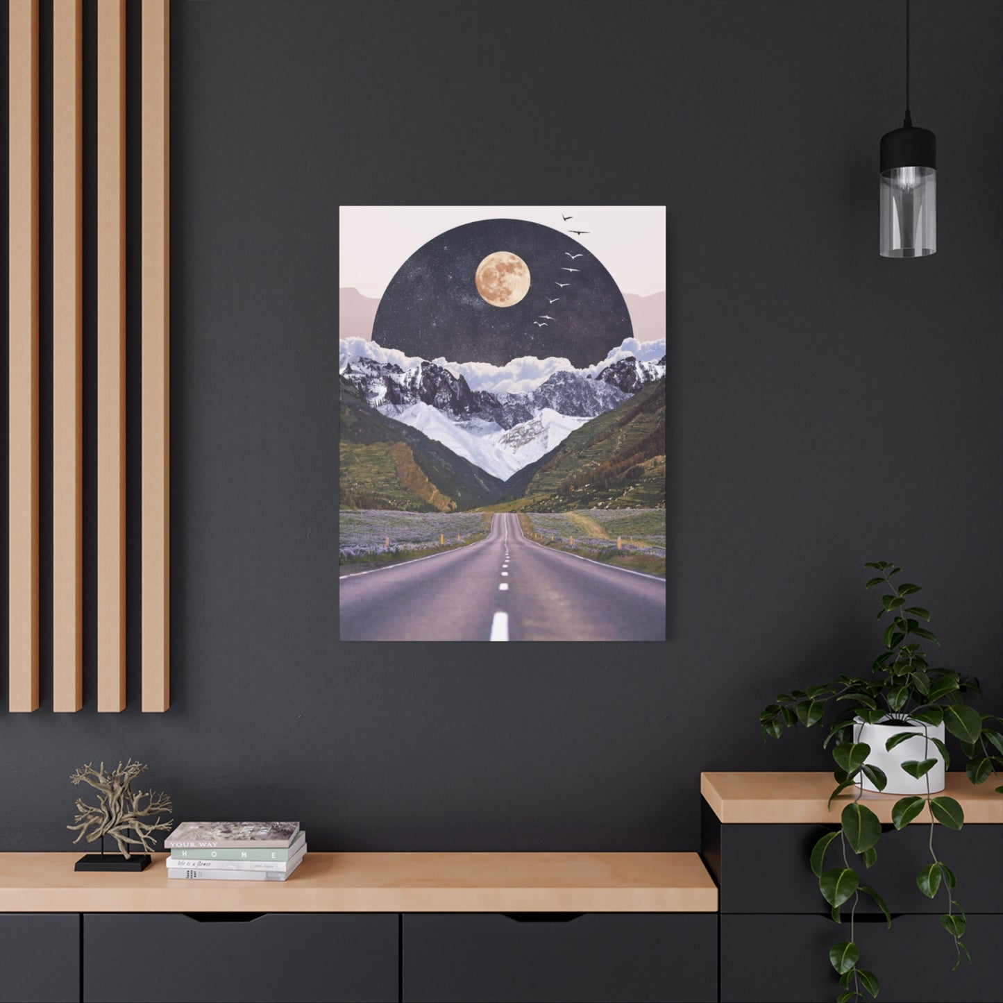 Long Road To Mountains Mixed Media Wall Art & Canvas Prints