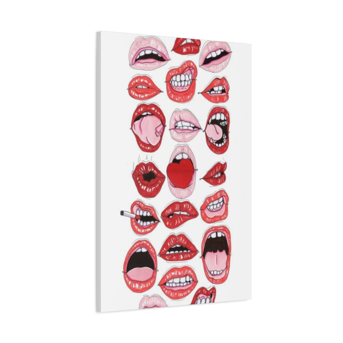 Lips Abstract Painting Wall Art & Canvas Prints