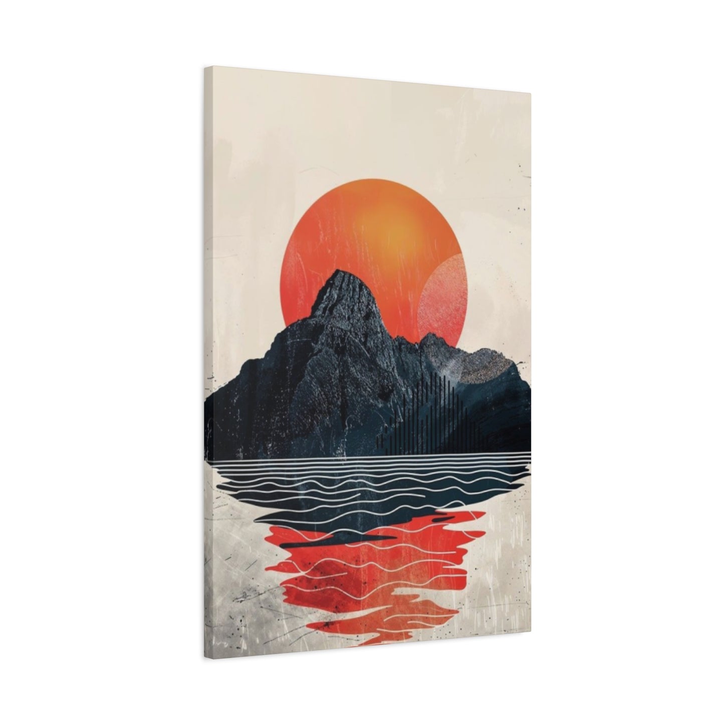 Sunset In Mountains Modernism Wall Art & Canvas Prints