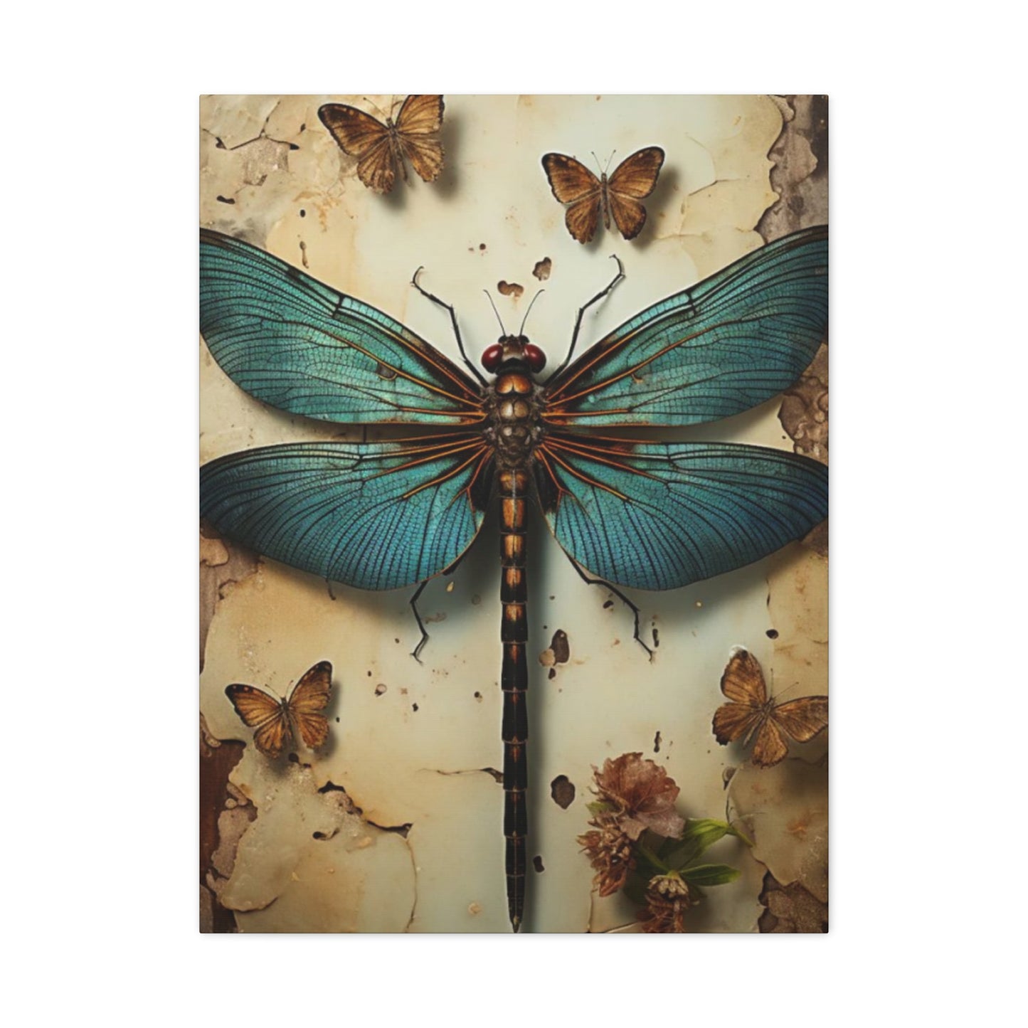 Earthy Dragonfly Wall Art & Canvas Prints