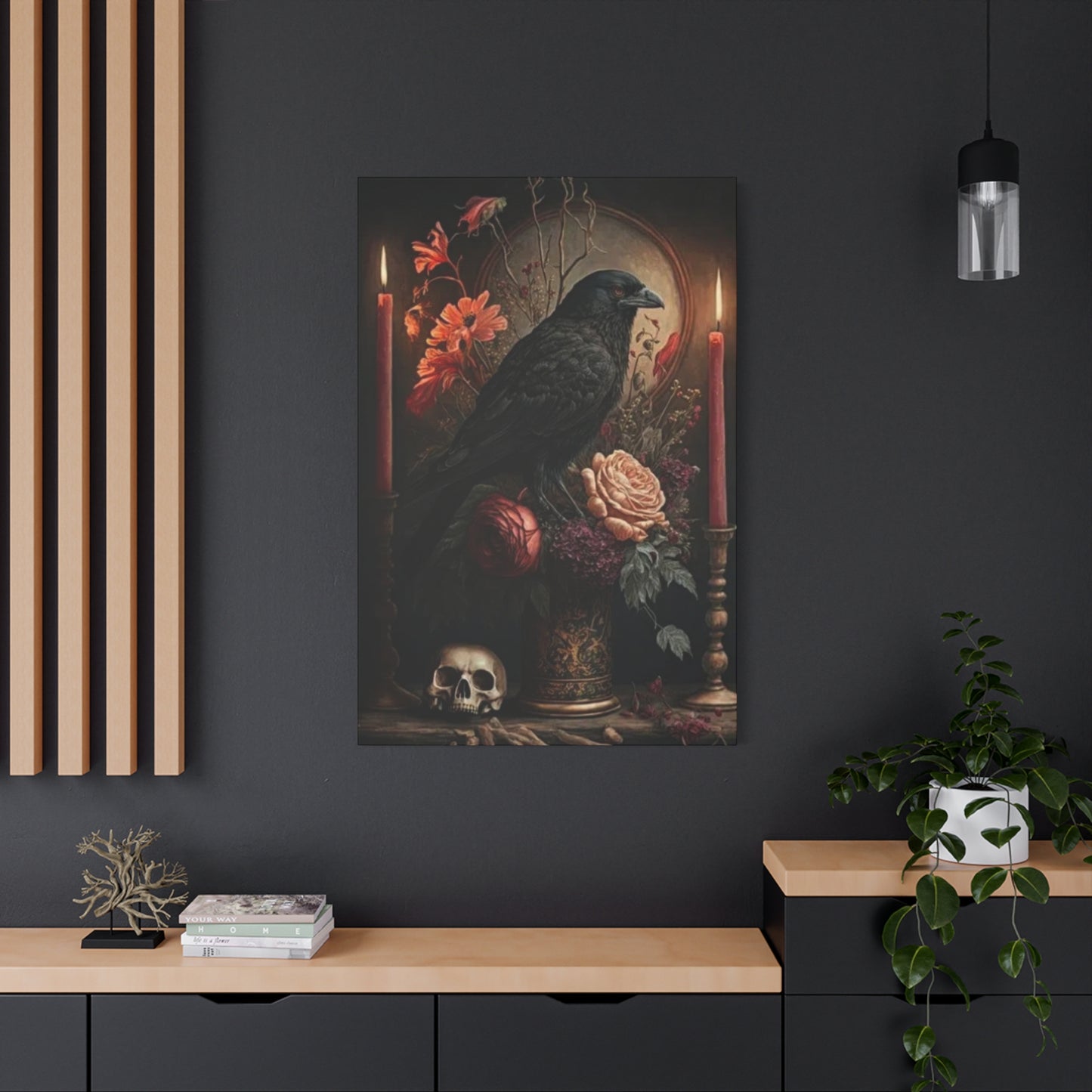 Scary Crow Halloween Wall Art & Canvas Prints