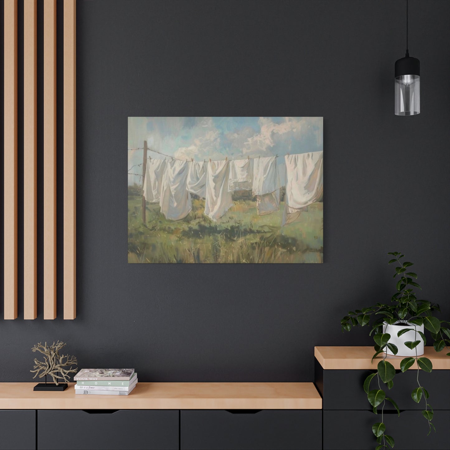 White Clothes Drying Laundry Wall Art & Canvas Prints