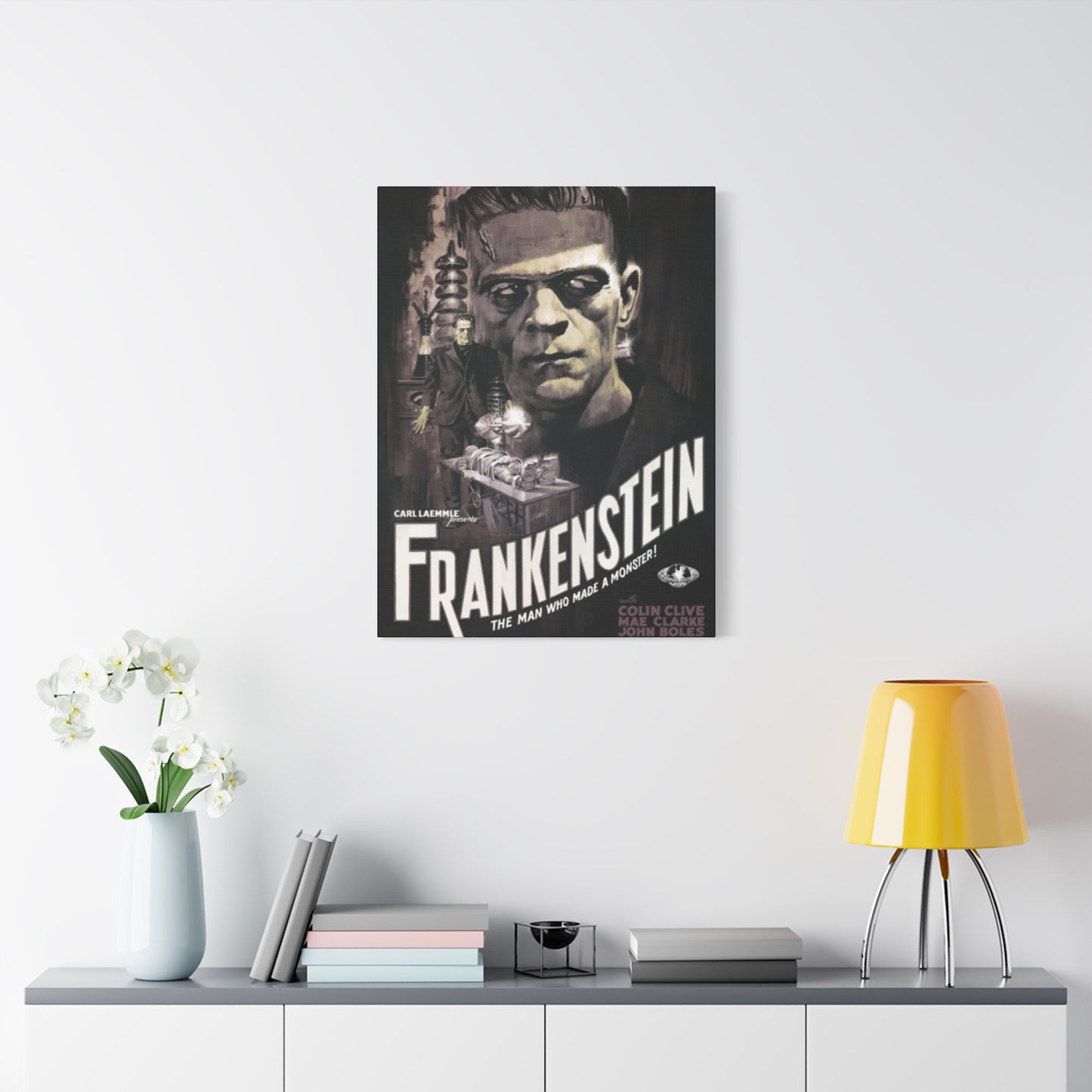 Frankenstein Horror Movie Poster Wall Art & Canvas Prints