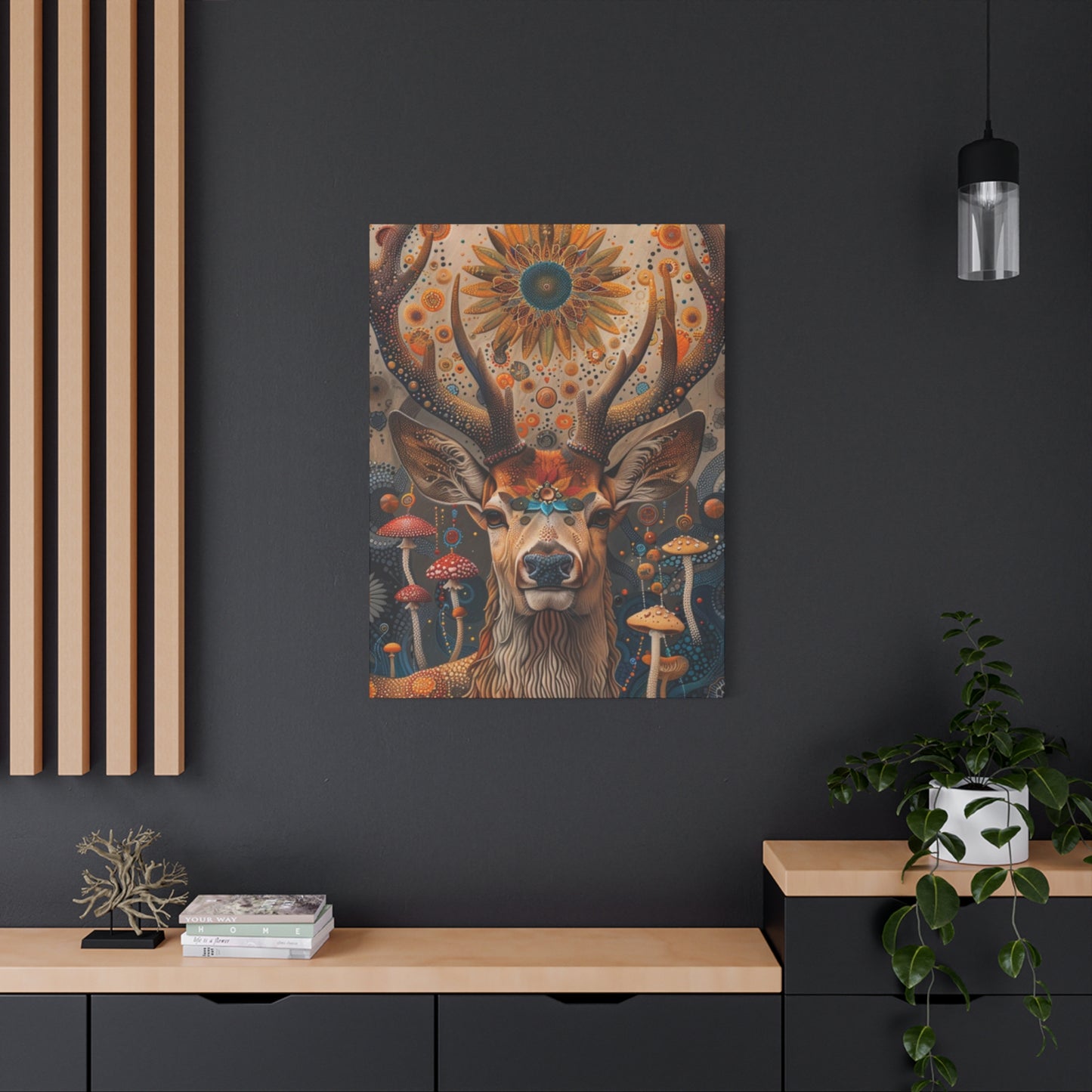 Deer & Mushroom Wall Art & Canvas Prints