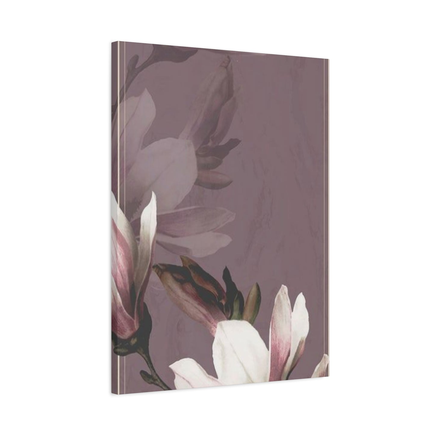 Purple Magnolia Flower with Painting Wall Art & Canvas Prints