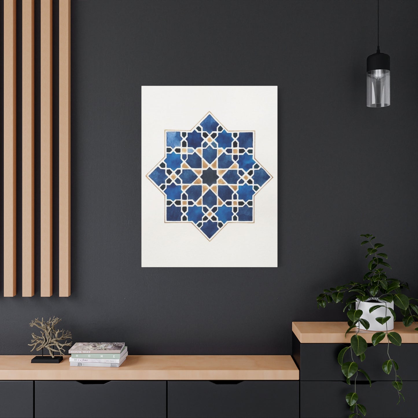 Blue Pattern Moroccan Wall Art & Canvas Prints