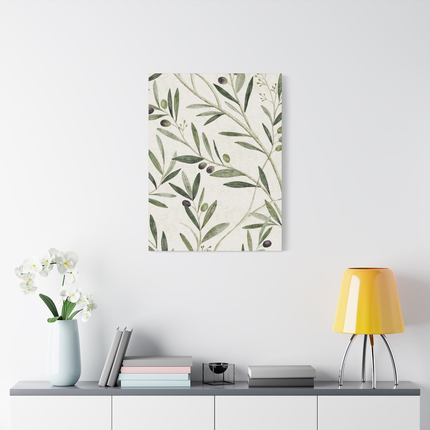 Olive Green Plant Leaves Wall Art & Canvas Prints