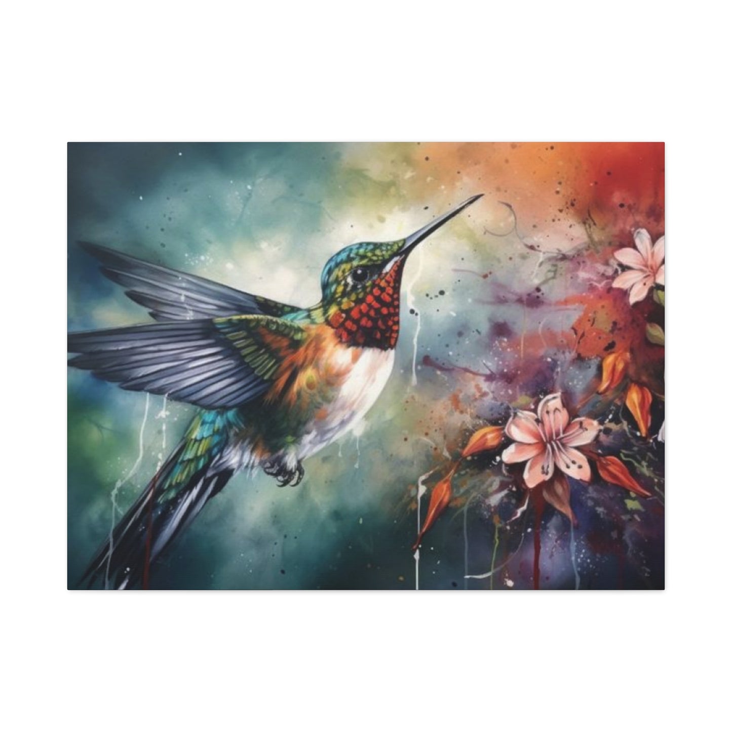 Beautiful Humming Bird Painting Wall Art & Canvas Prints