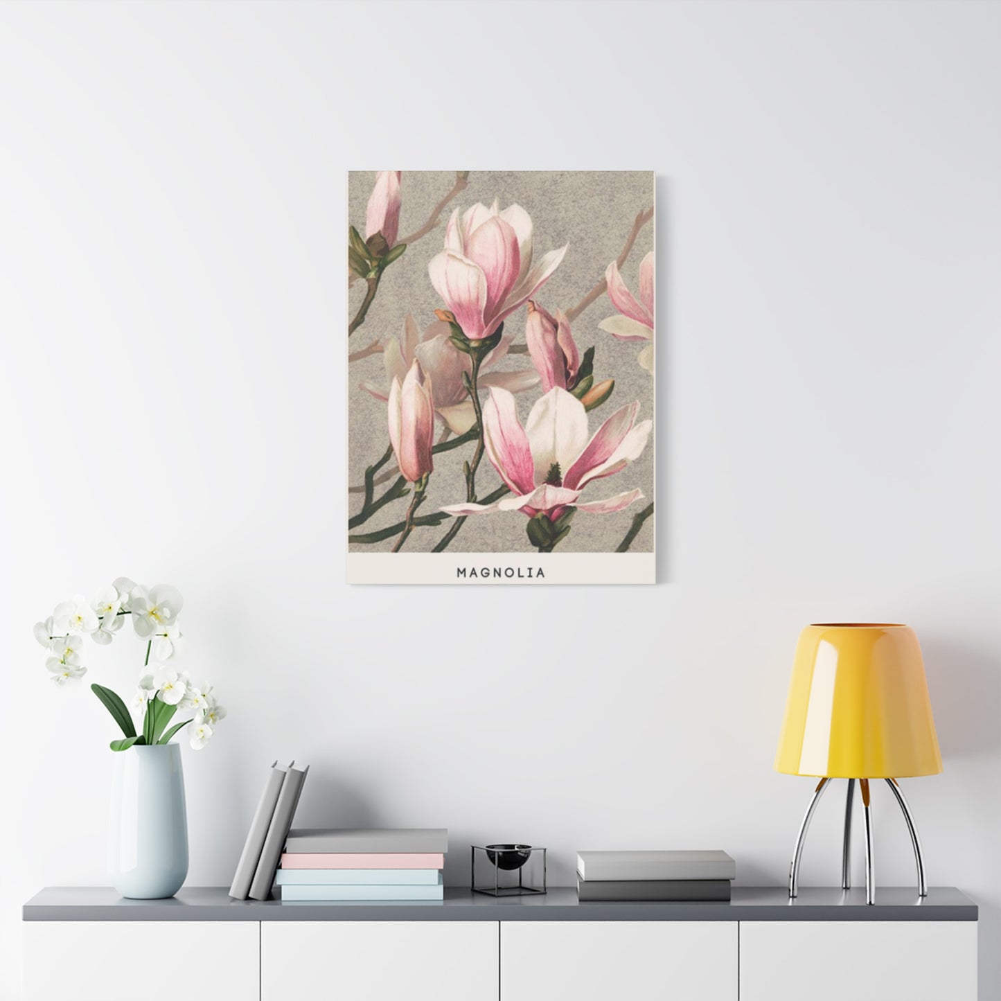 Pink Magnolia Flower Painting Wall Art & Canvas Prints