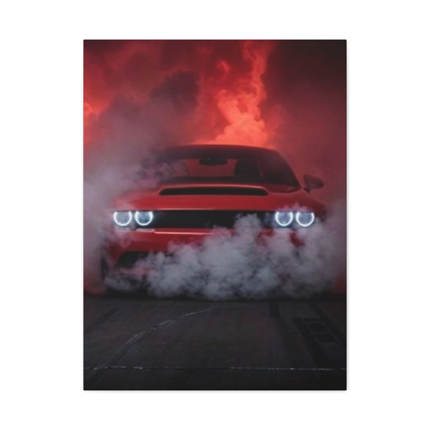 Hellcat Burnout Man Cave Decor Wall Art & Canvas Prints