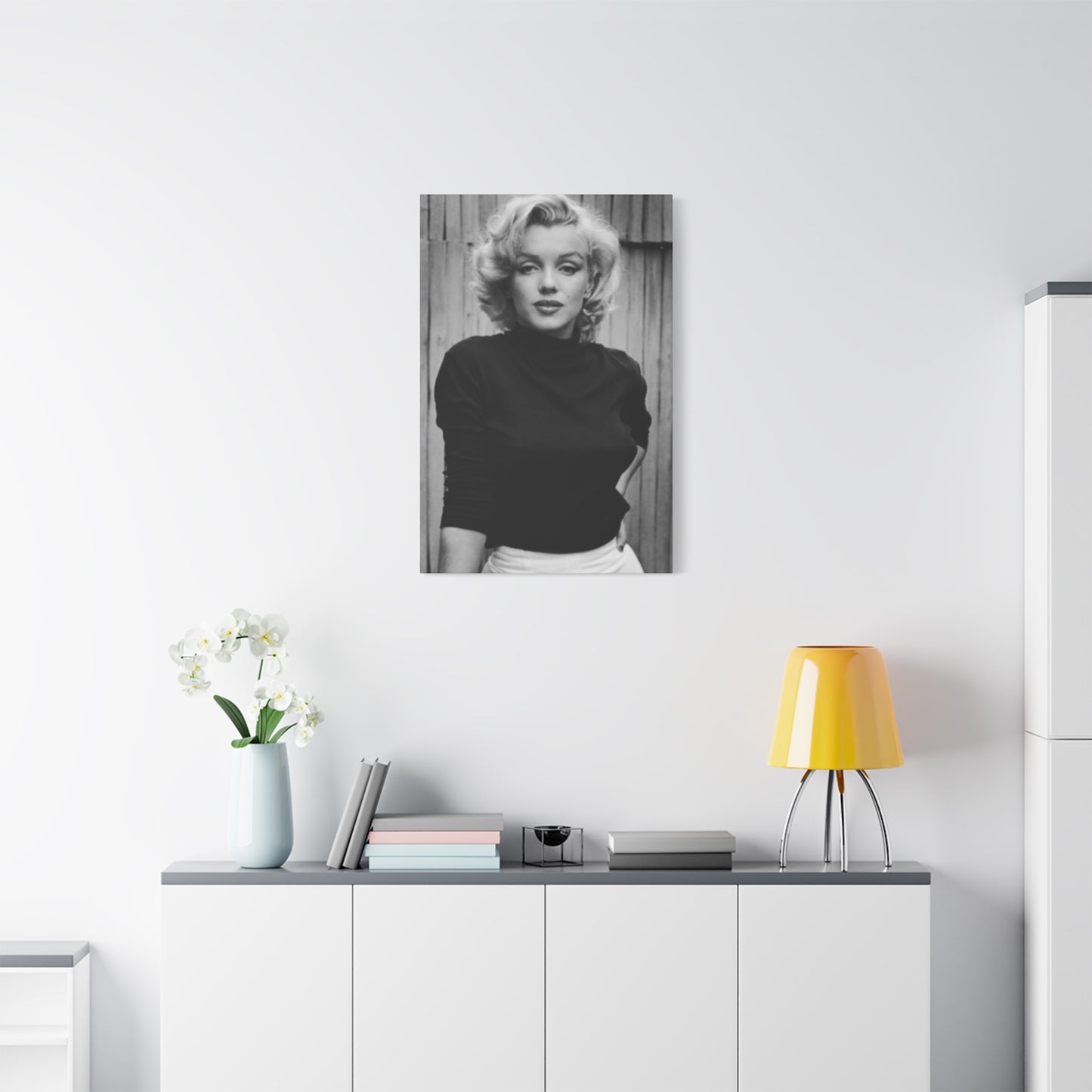 Black & White Marilyn Monroe Beautiful Poster Wall Art & Canvas Prints