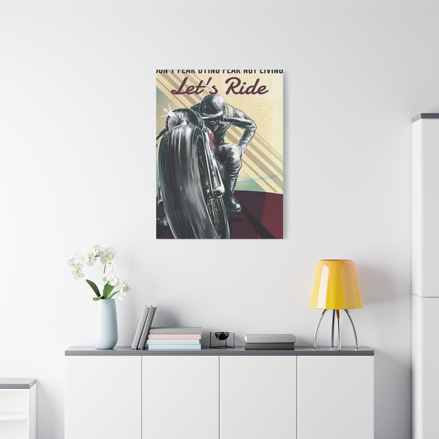 Let's Ride Poster Motorcycle Wall Art & Canvas Prints