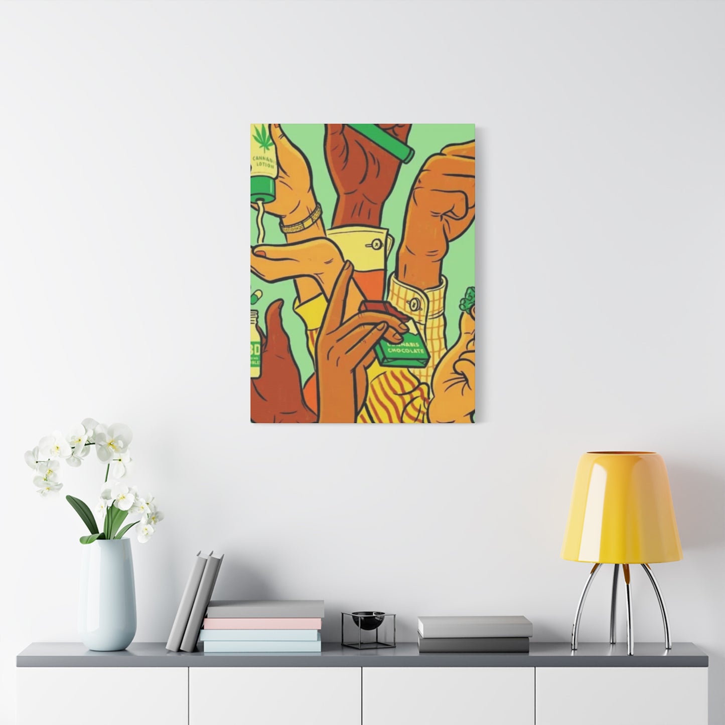 Colorful Cannabis Chocolate Box Marijuana Wall Art & Canvas Prints