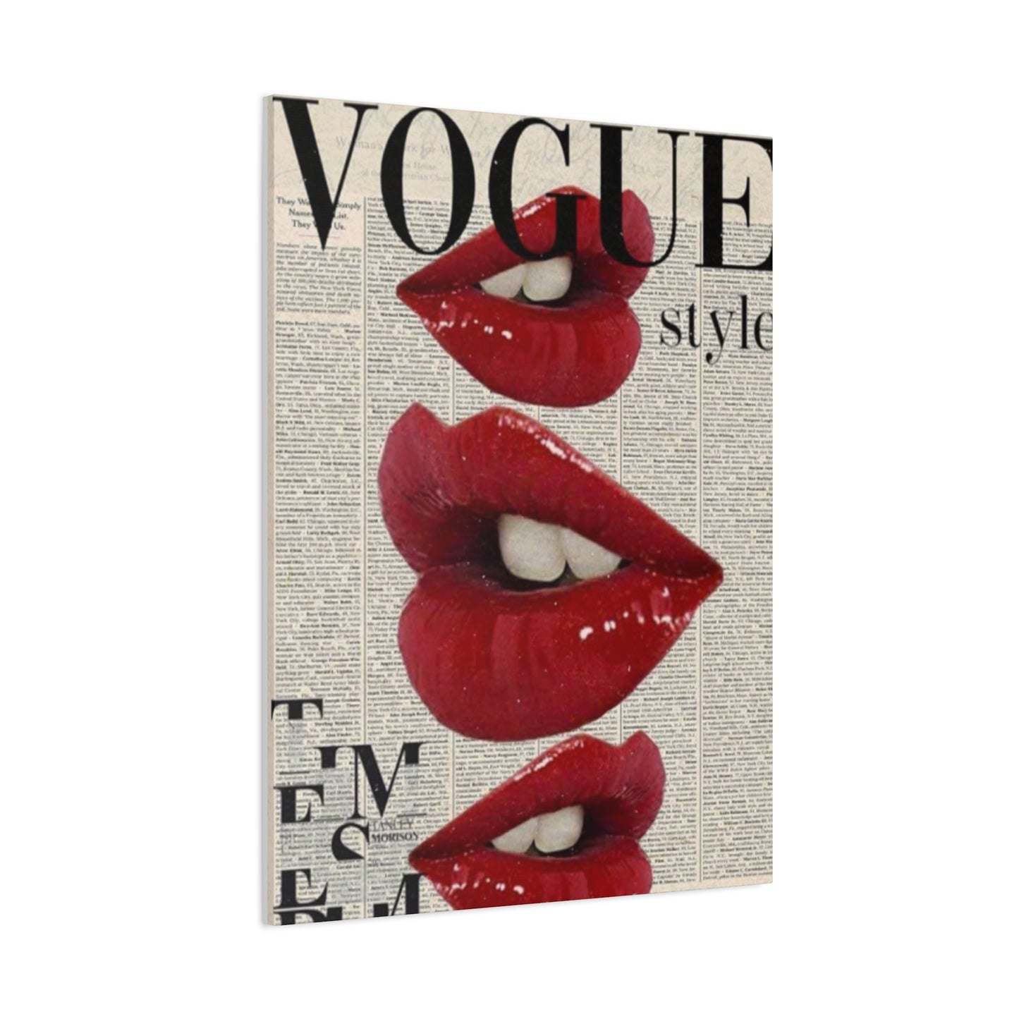 Vogue Lips Modernism Wall Art & Canvas Prints