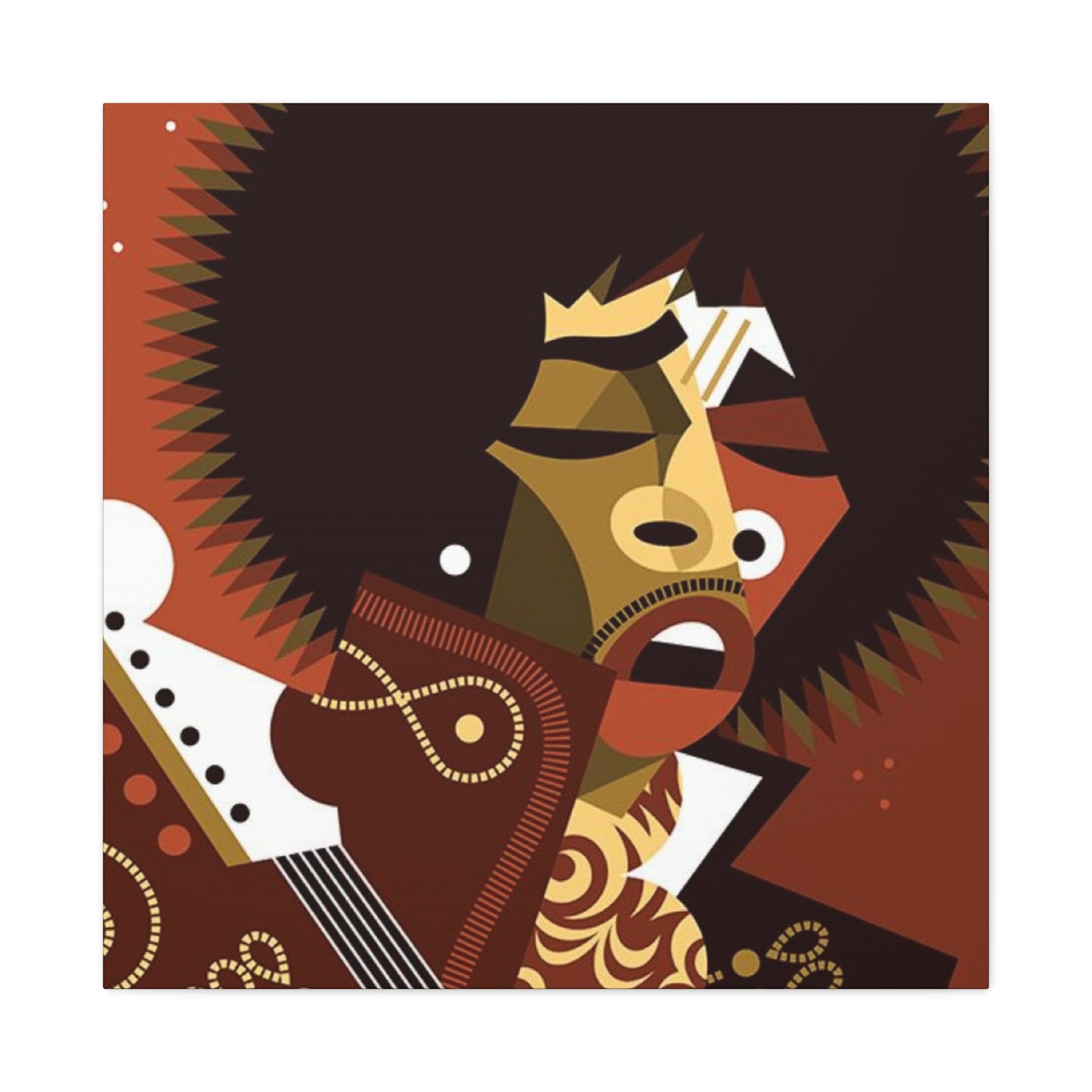 Jimi Hendrix Cartoon Poster Wall Art & Canvas Prints