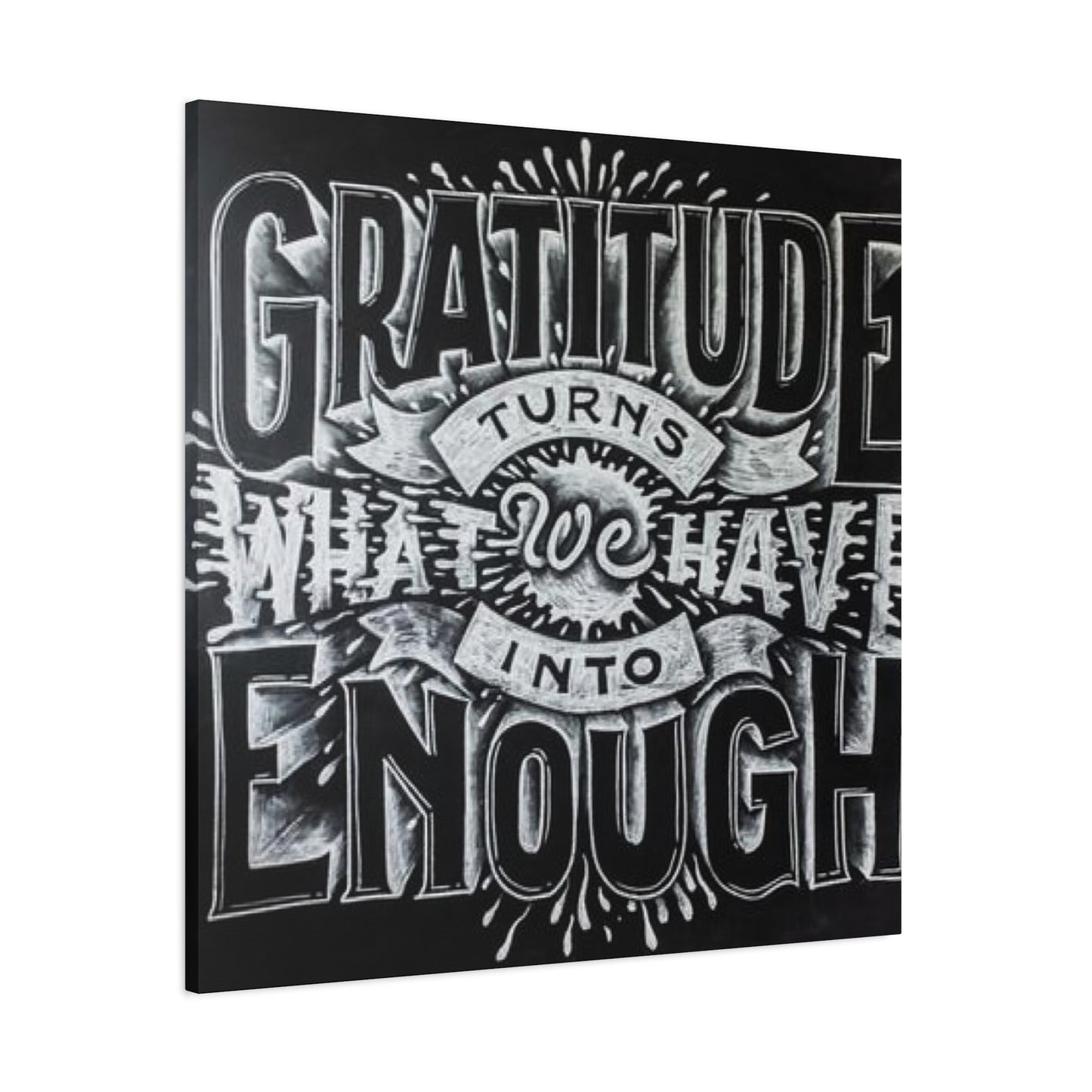 Gratitude Chalkboard Wall Art & Canvas Prints