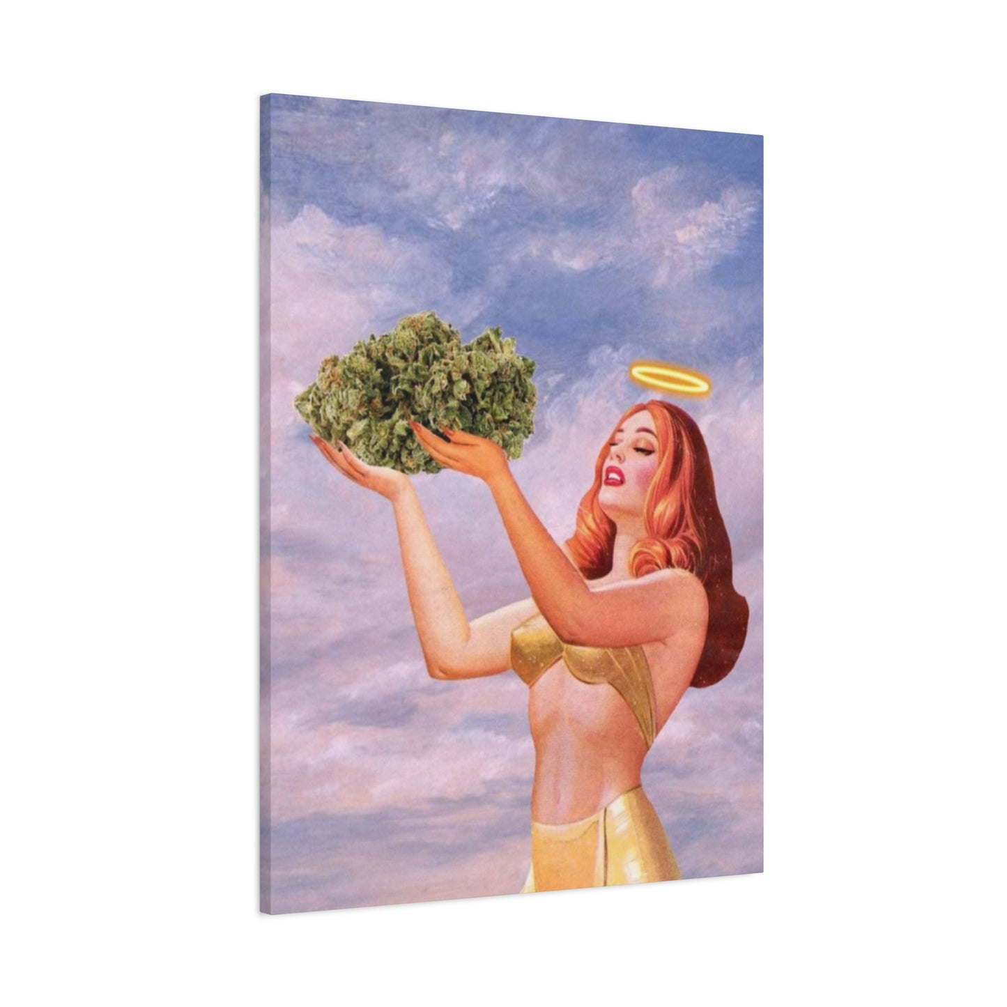 Angel With Joint Marijuana Wall Art & Canvas Prints