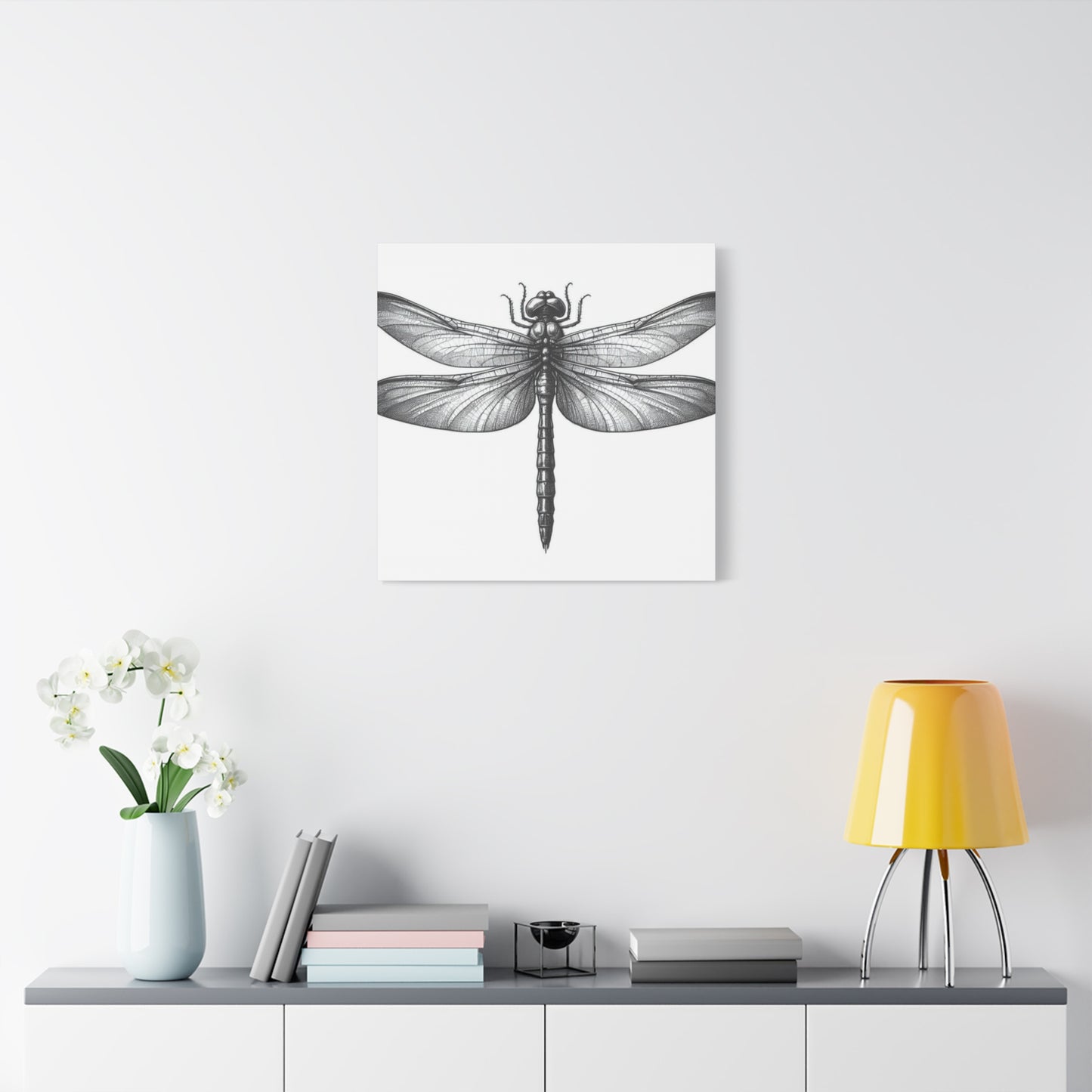 Top of Black Dragonfly Wall Art & Canvas Prints