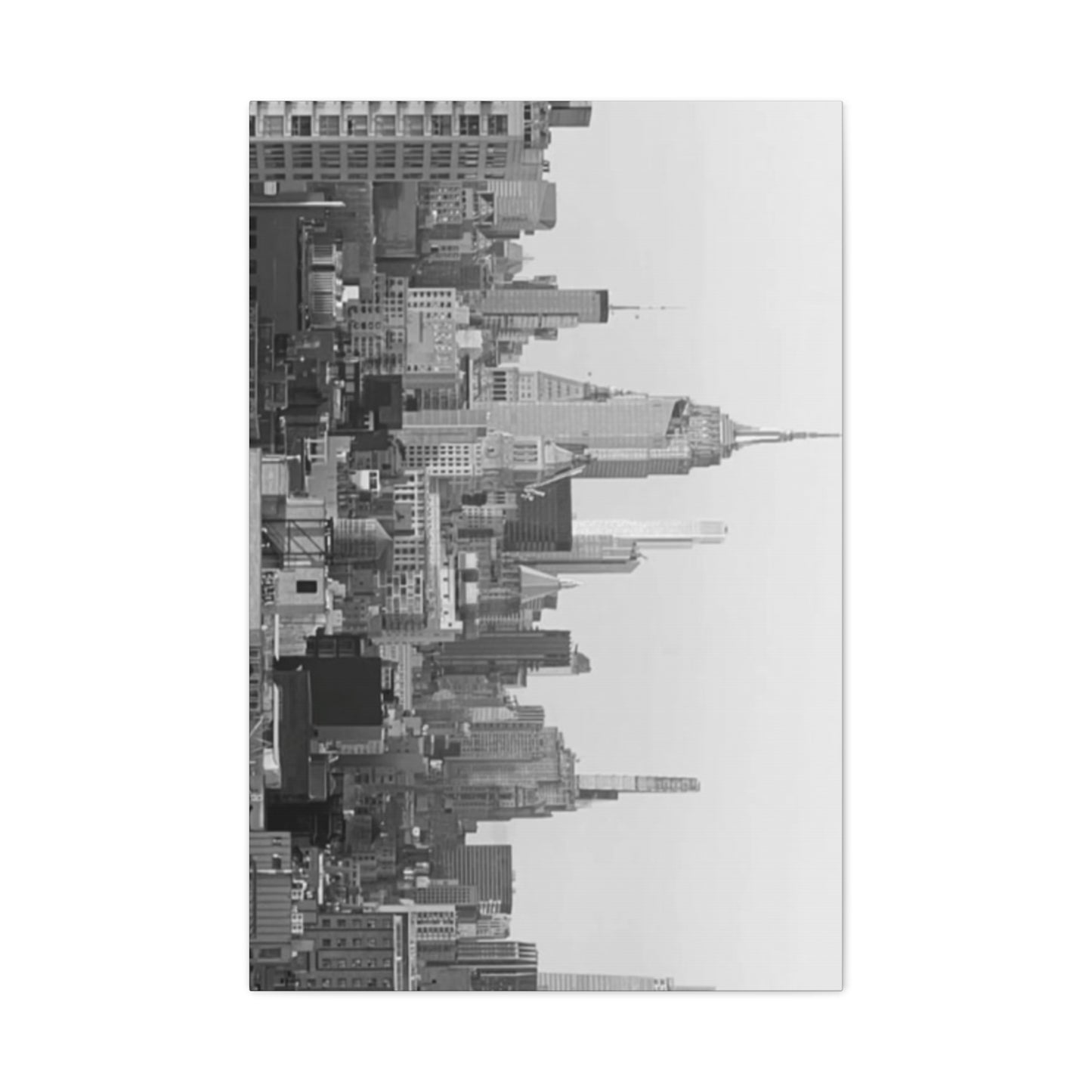 Black & White Manhattan City Skyline NYC Skyline Wall Art & Canvas Prints