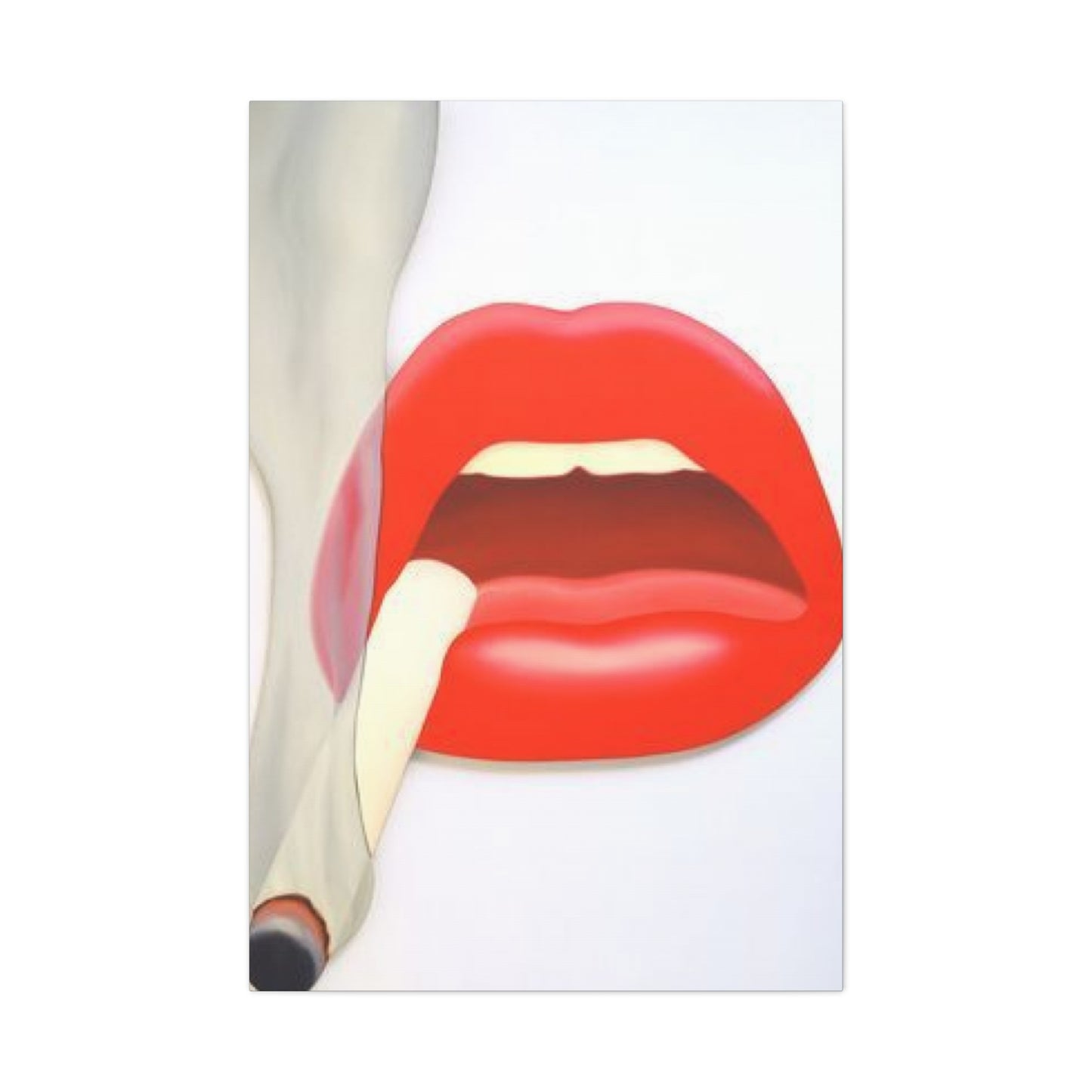 Smoking Lips Painting Wall Art & Canvas Prints