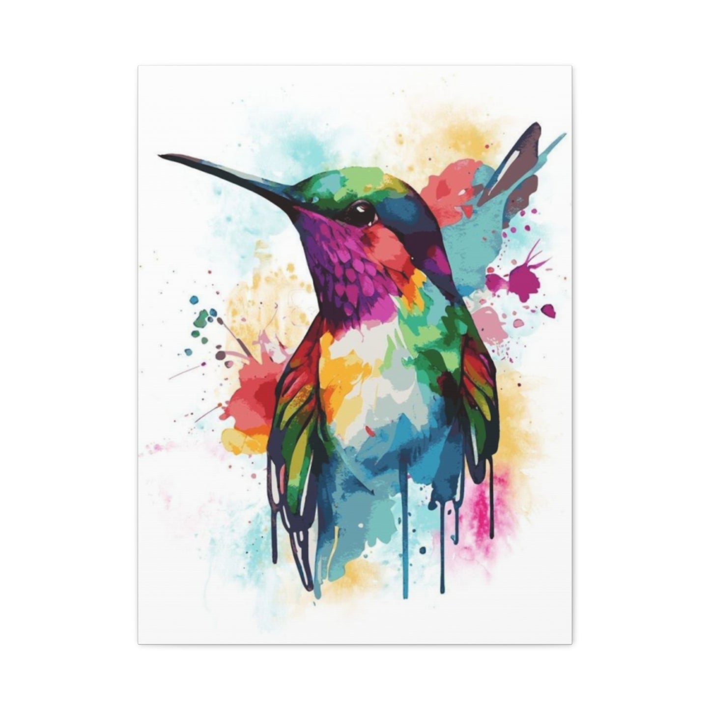 Colorful Humming Bird Painting Wall Art & Canvas Prints