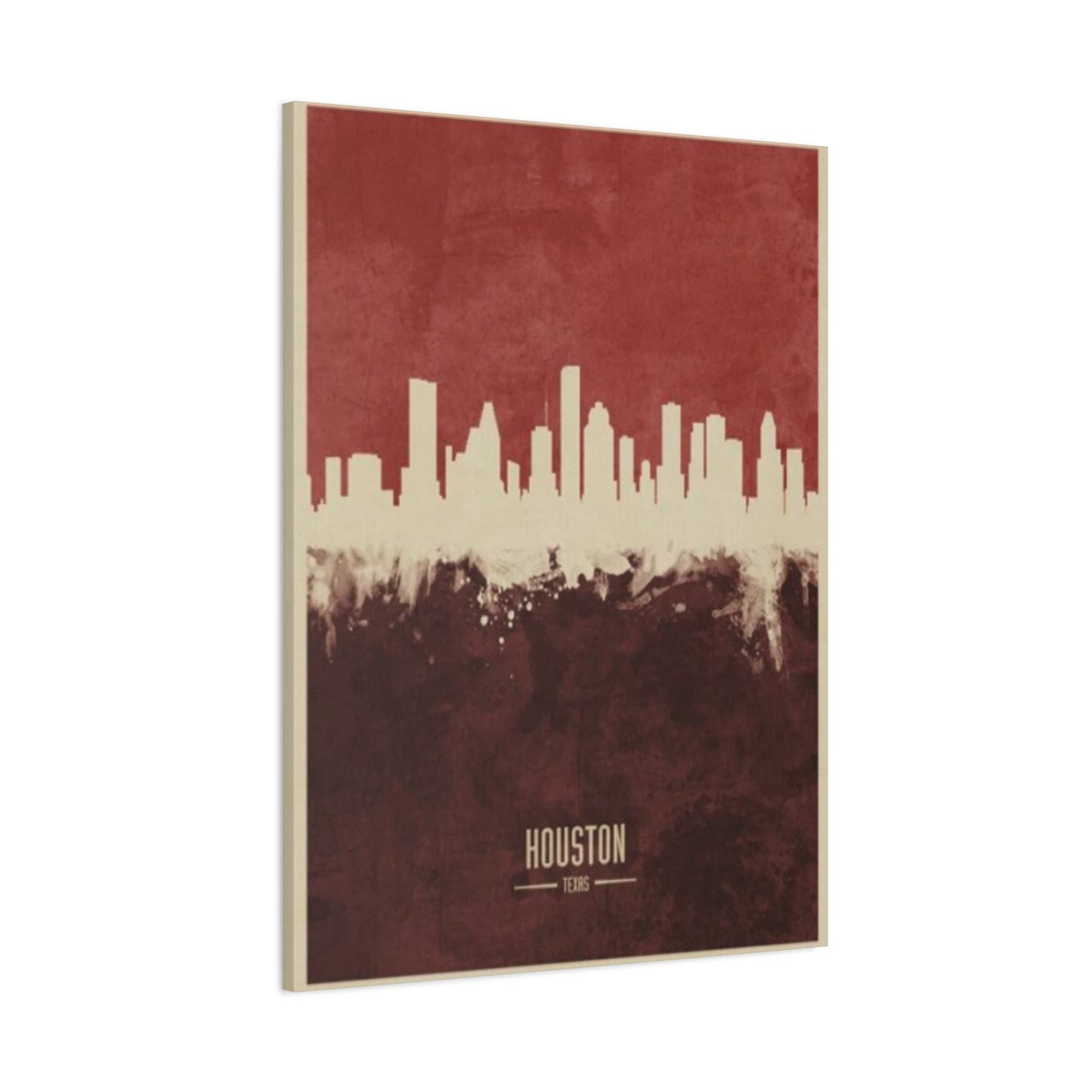 Charming Houston Skyline Painting Wall Art & Canvas Prints