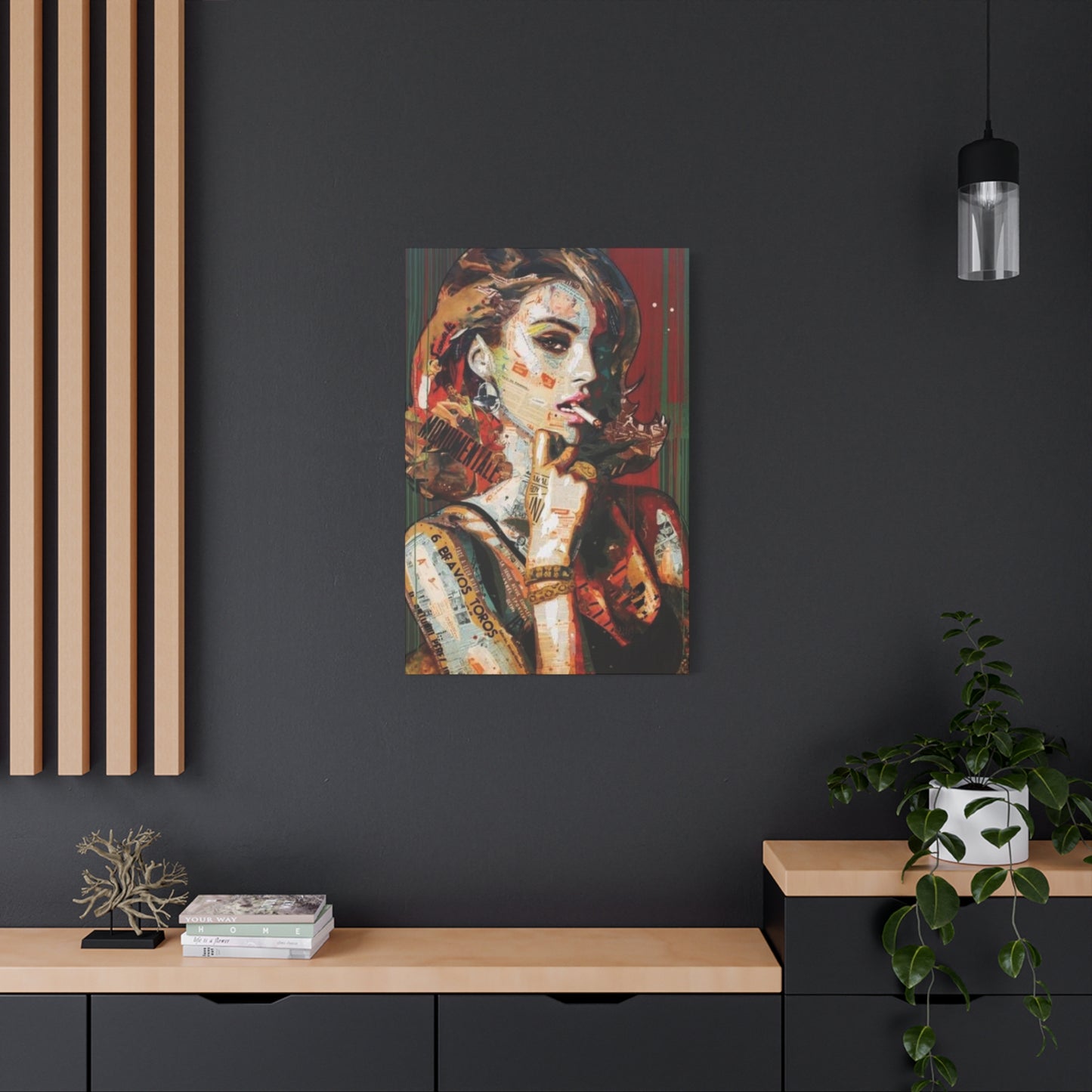 Smoking Women Mixed Media Wall Art & Canvas Prints