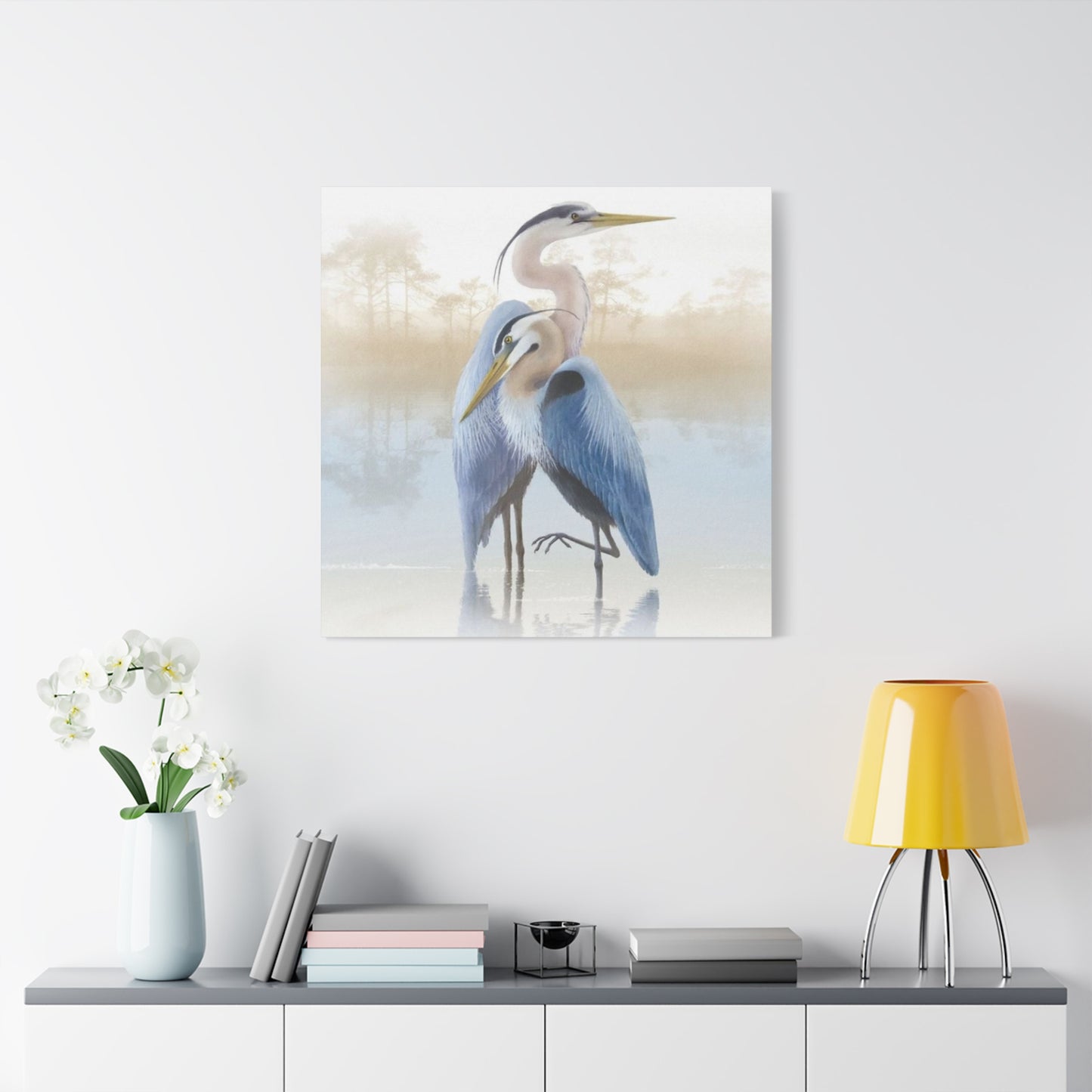 Beautiful Couple Herons Wall Art & Canvas Prints