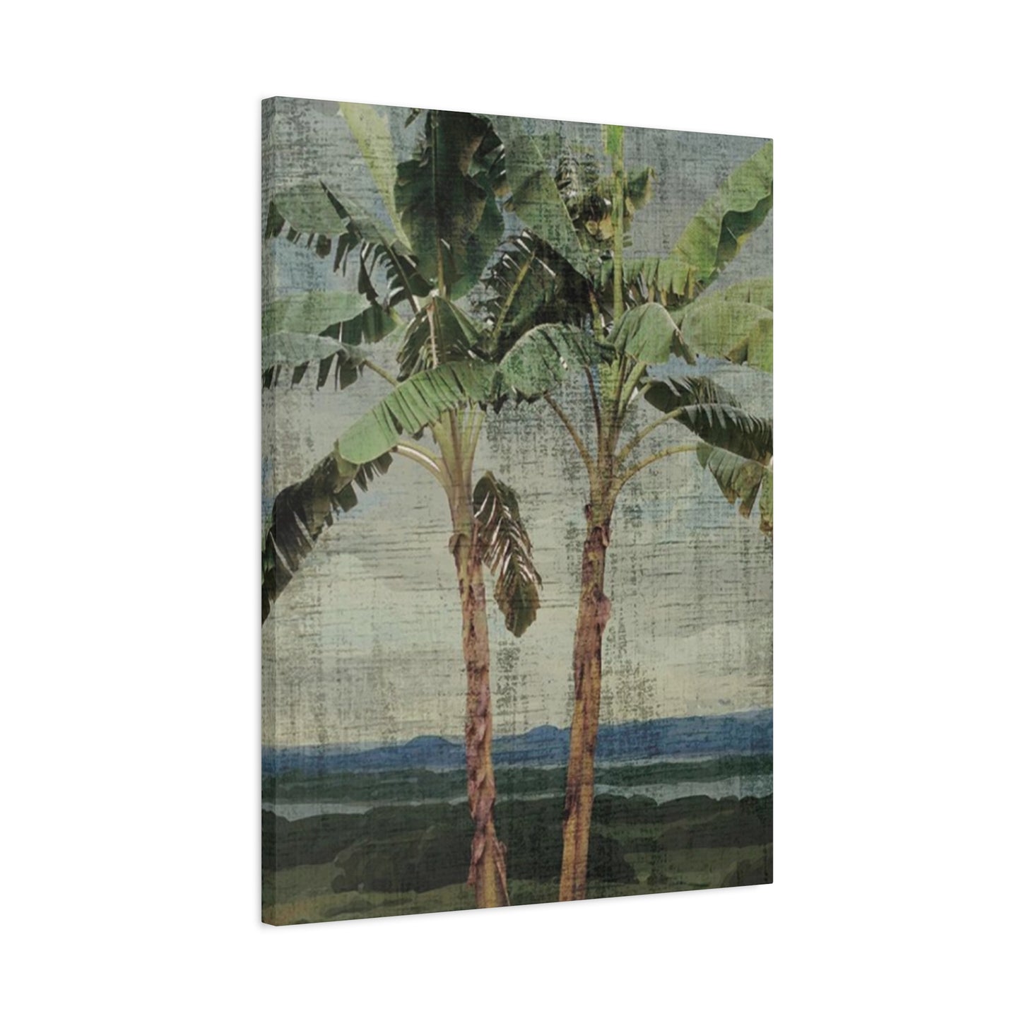 Two Palm Tree On The Beach Wall Art & Canvas Prints