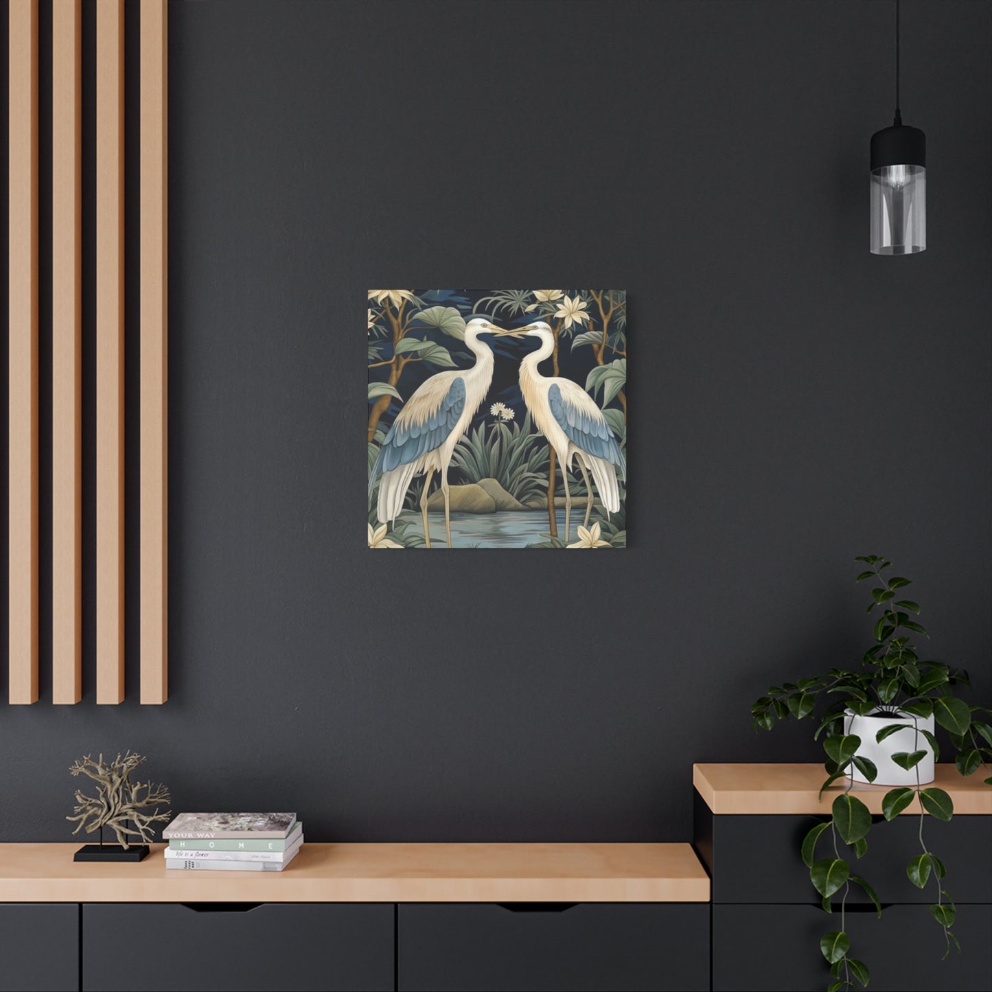 Two Beautiful Herons Wall Art & Canvas Prints