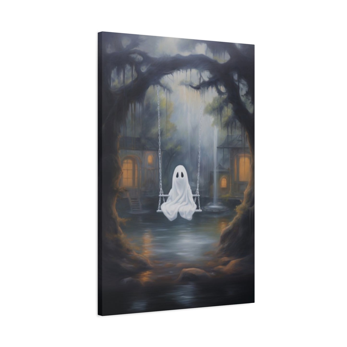 Halloween Scary Swing Painting Wall Art & Canvas Prints