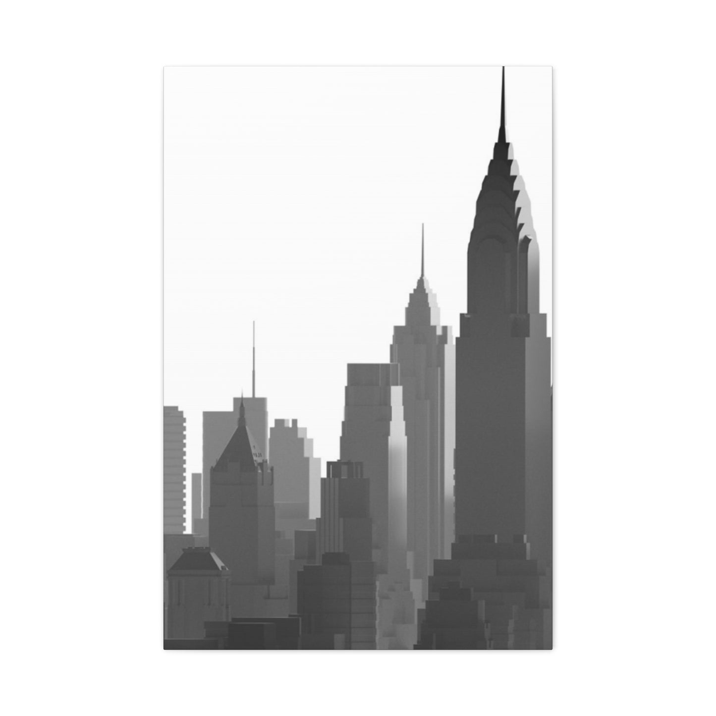 Monochrome City Skyline NYC Skyline Wall Art & Canvas Prints