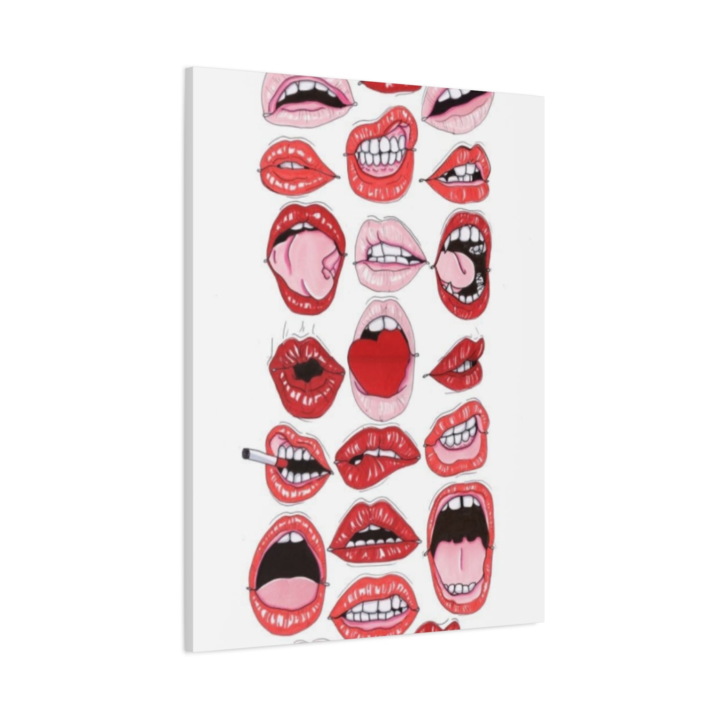 Lips Abstract Painting Wall Art & Canvas Prints