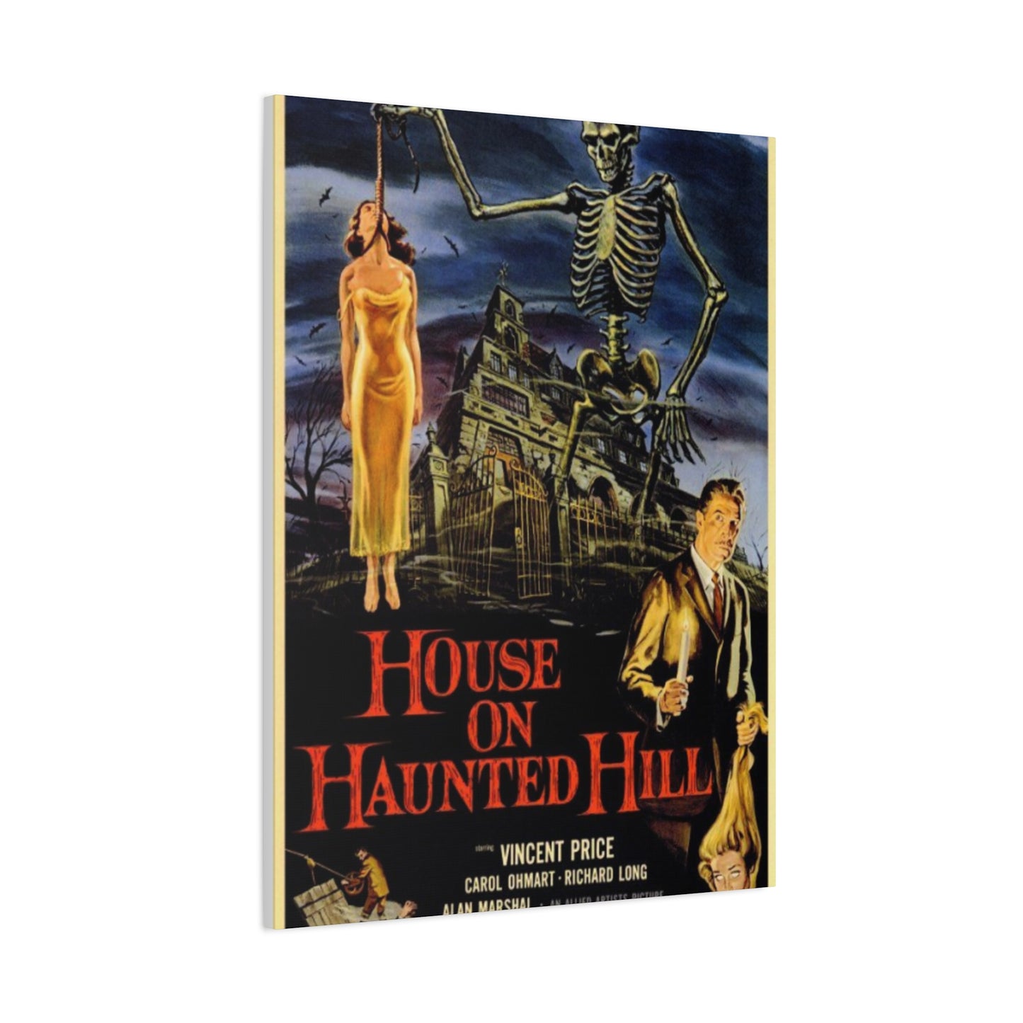 House Of Haunted Hills Horror Movie Poster Wall Art & Canvas Prints