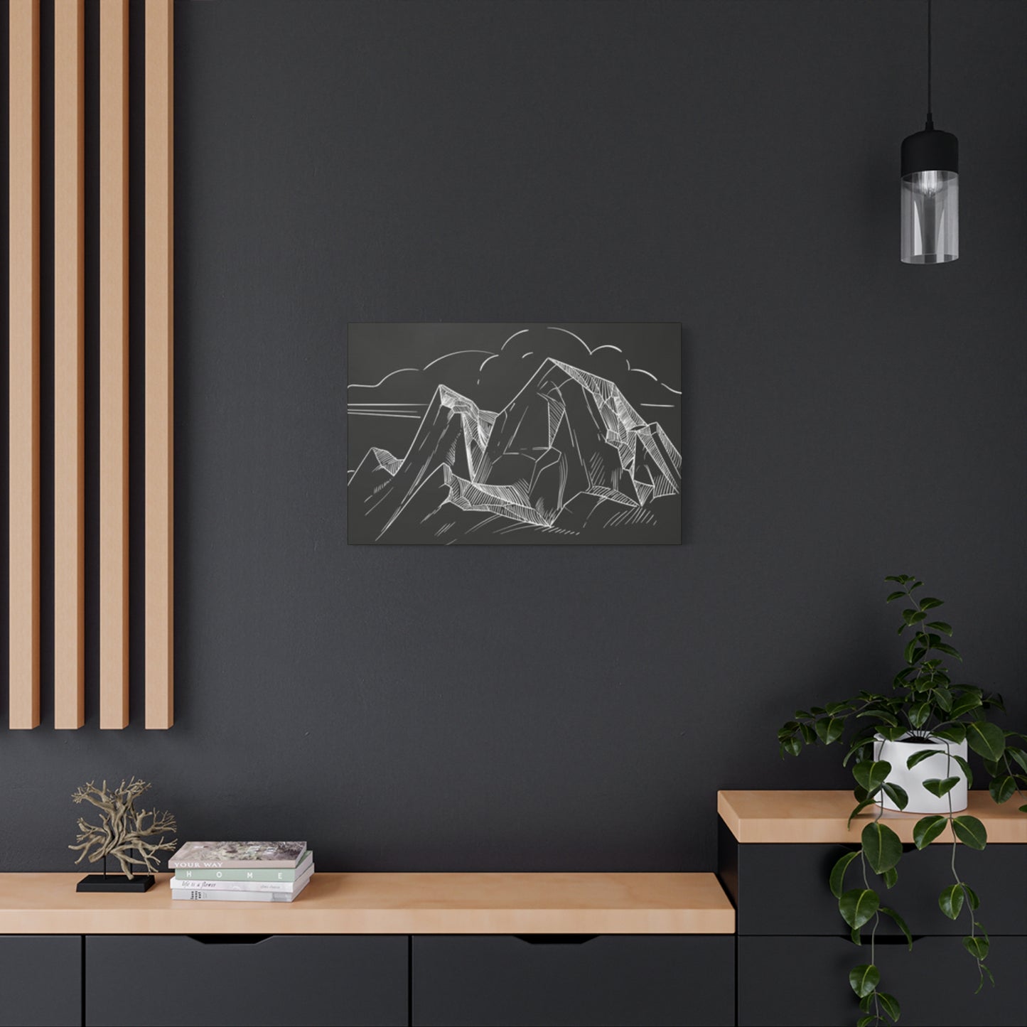 Mountain Chalkboard Wall Art & Canvas Prints