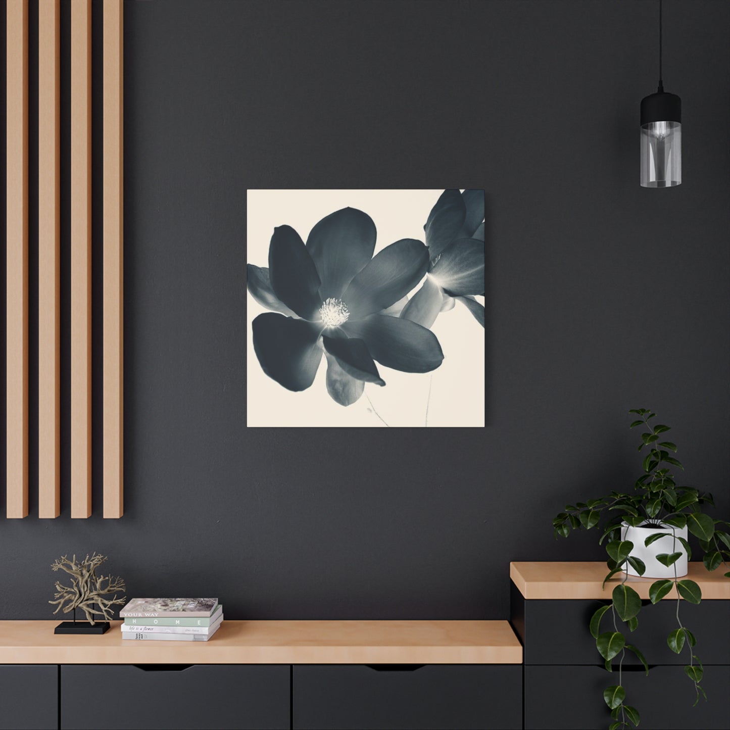 Black Magnolia Flower Wall Art & Canvas Prints