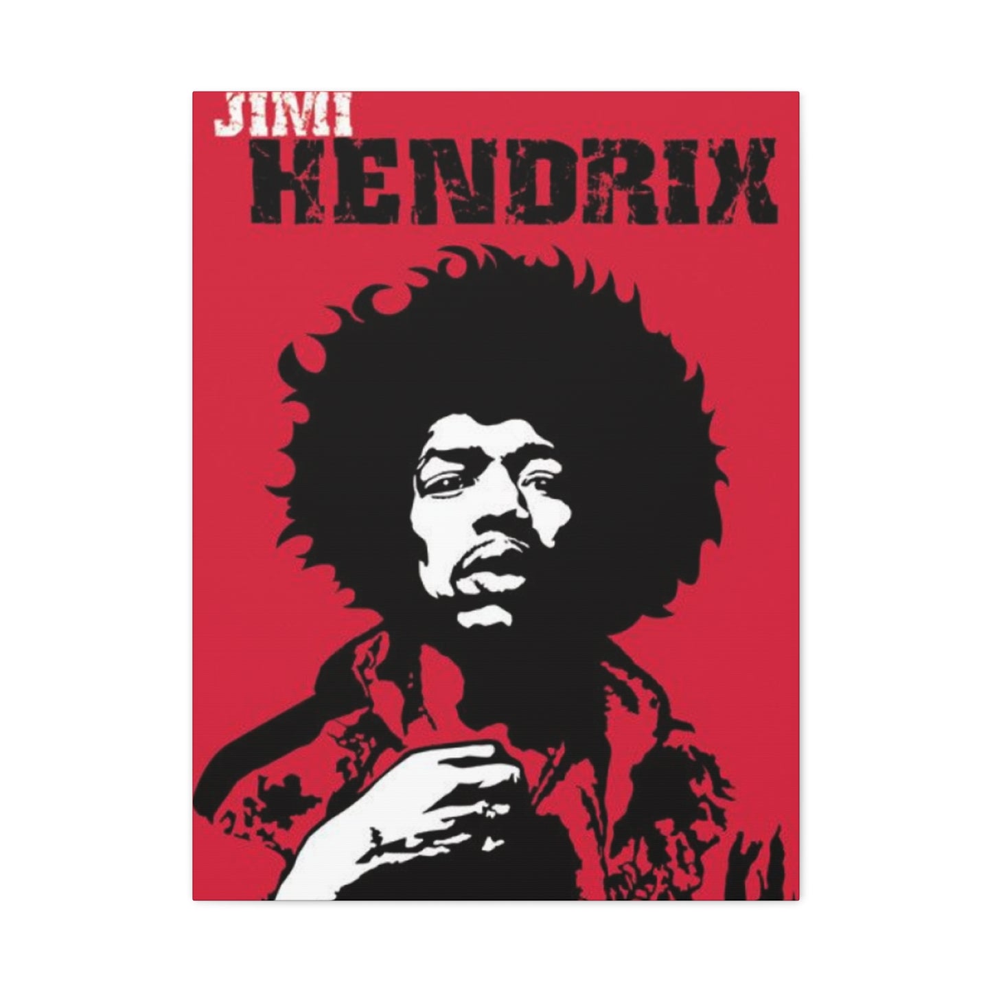 Red Jimi Hendrix Poster Wall Art & Canvas Prints