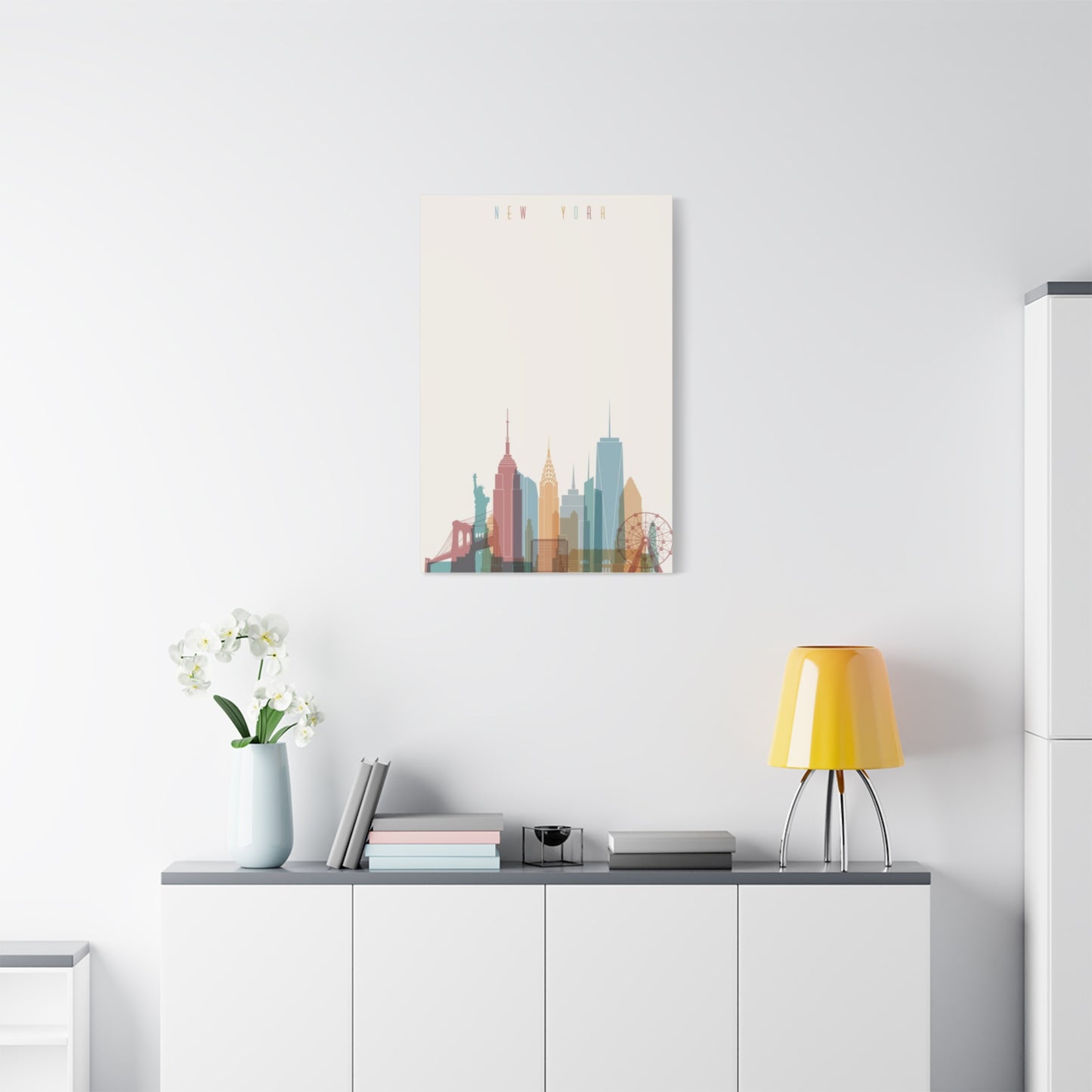 Minimalist City Skyline Poster NYC Skyline Wall Art & Canvas Prints