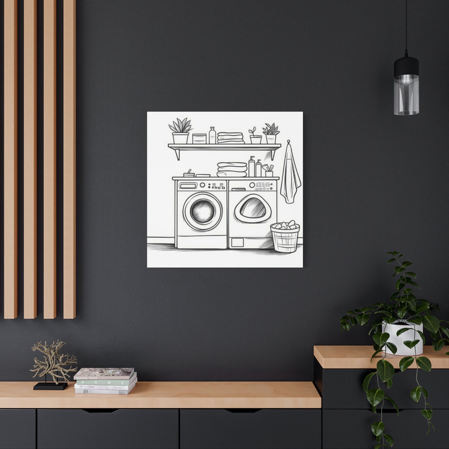 Washer Dryer Drawing Laundry Wall Art & Canvas Prints