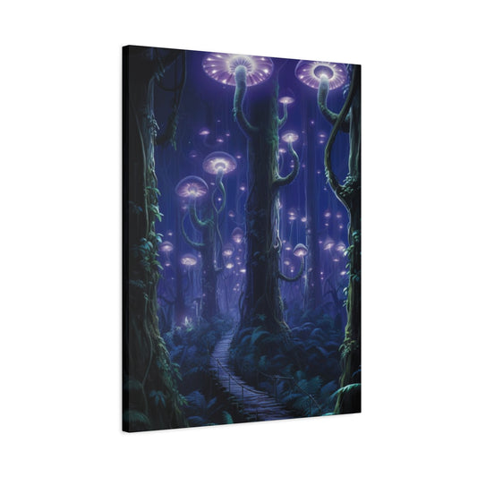 Glowing Mushroom Forest Wall Art & Canvas Prints