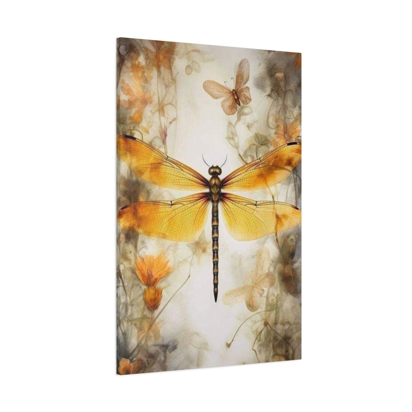 Light Brown Wing Dragonfly Wall Art & Canvas Prints