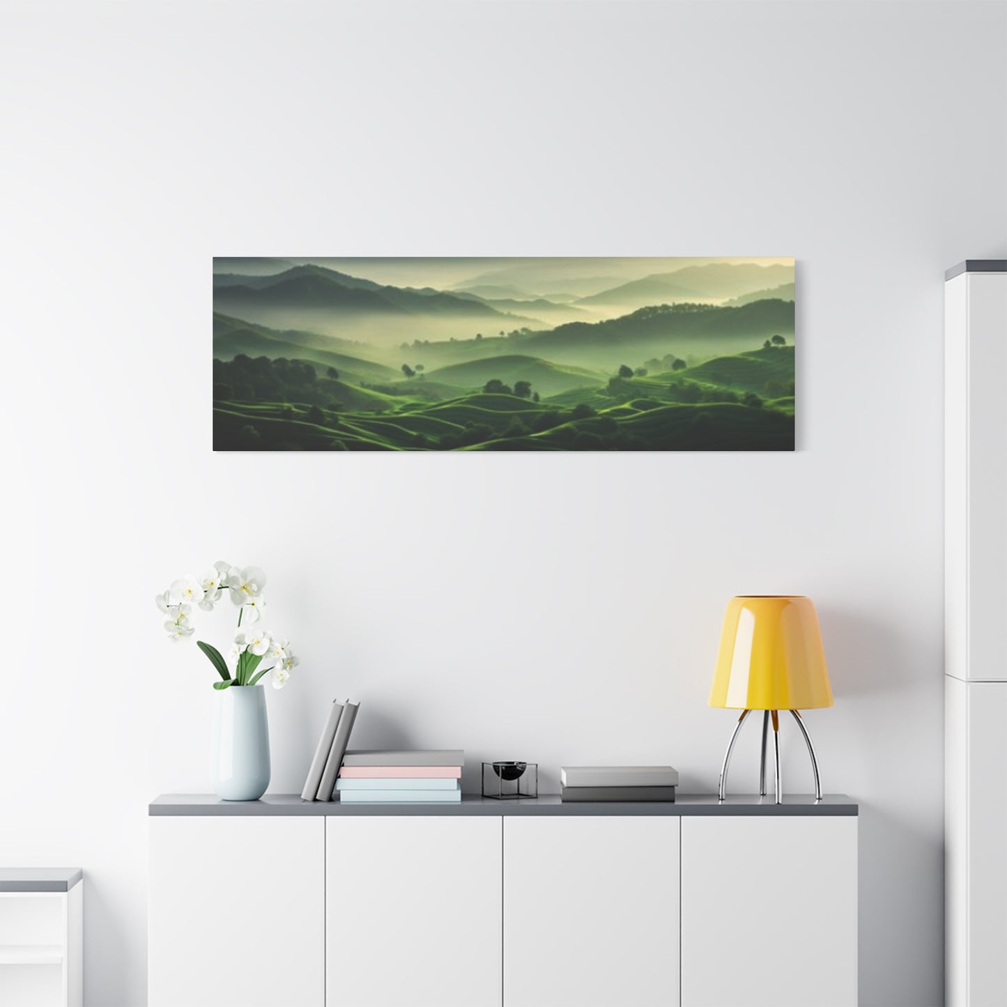 Morning Green Grasslands Panoramas Wall Art & Canvas Prints